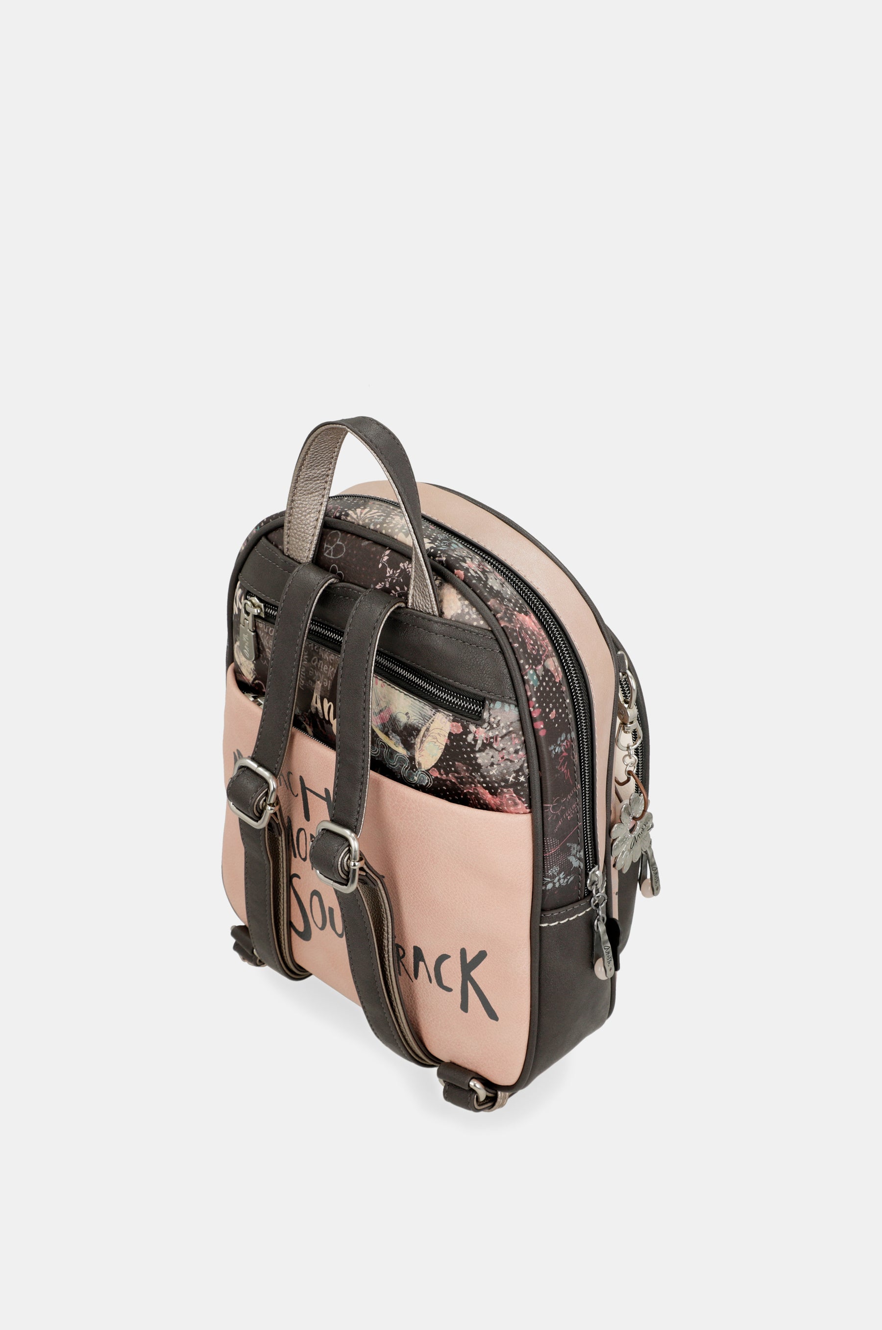 Peace & Love pink medium backpack