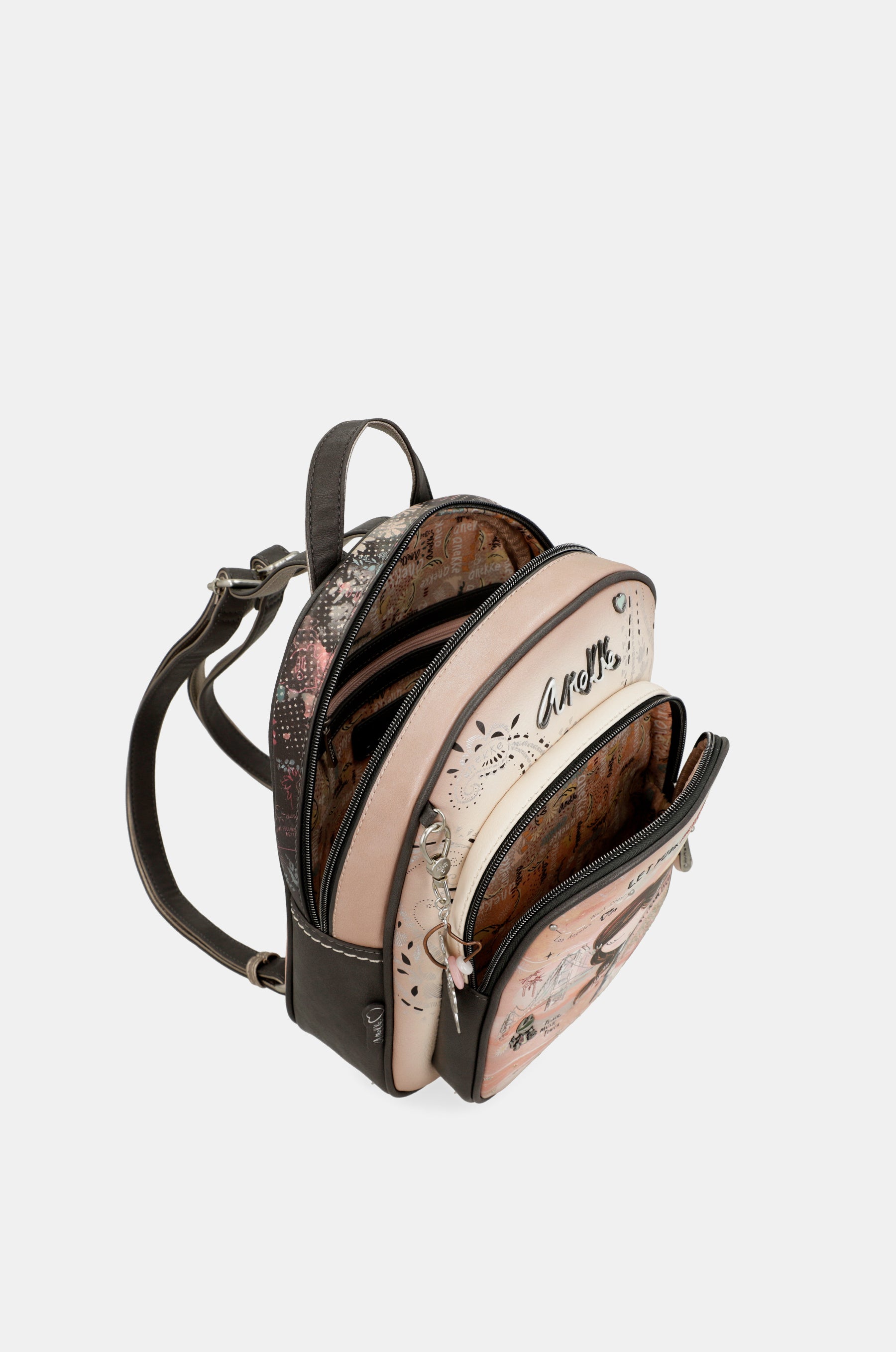 Peace & Love pink medium backpack