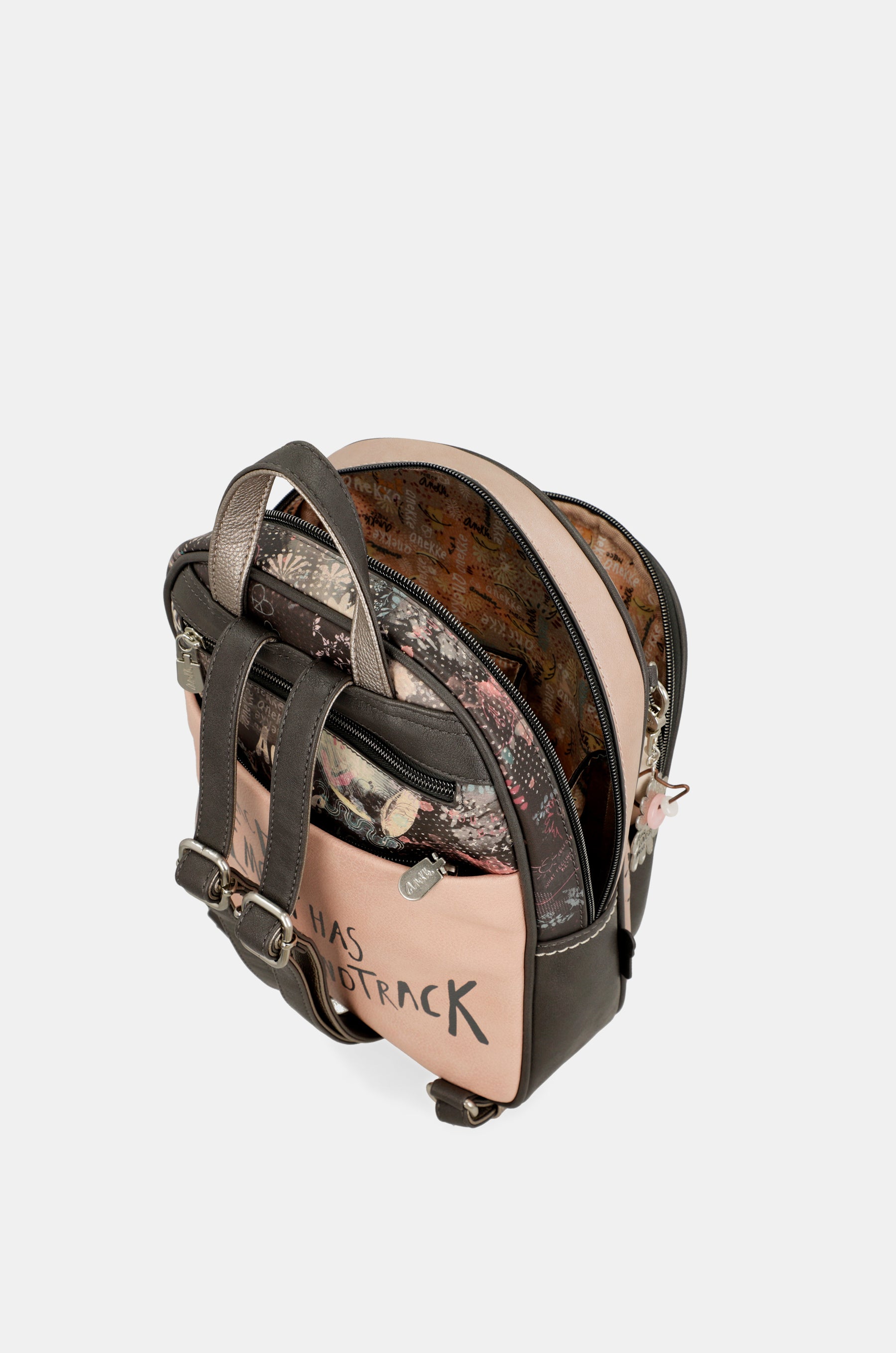 Peace & Love pink medium backpack