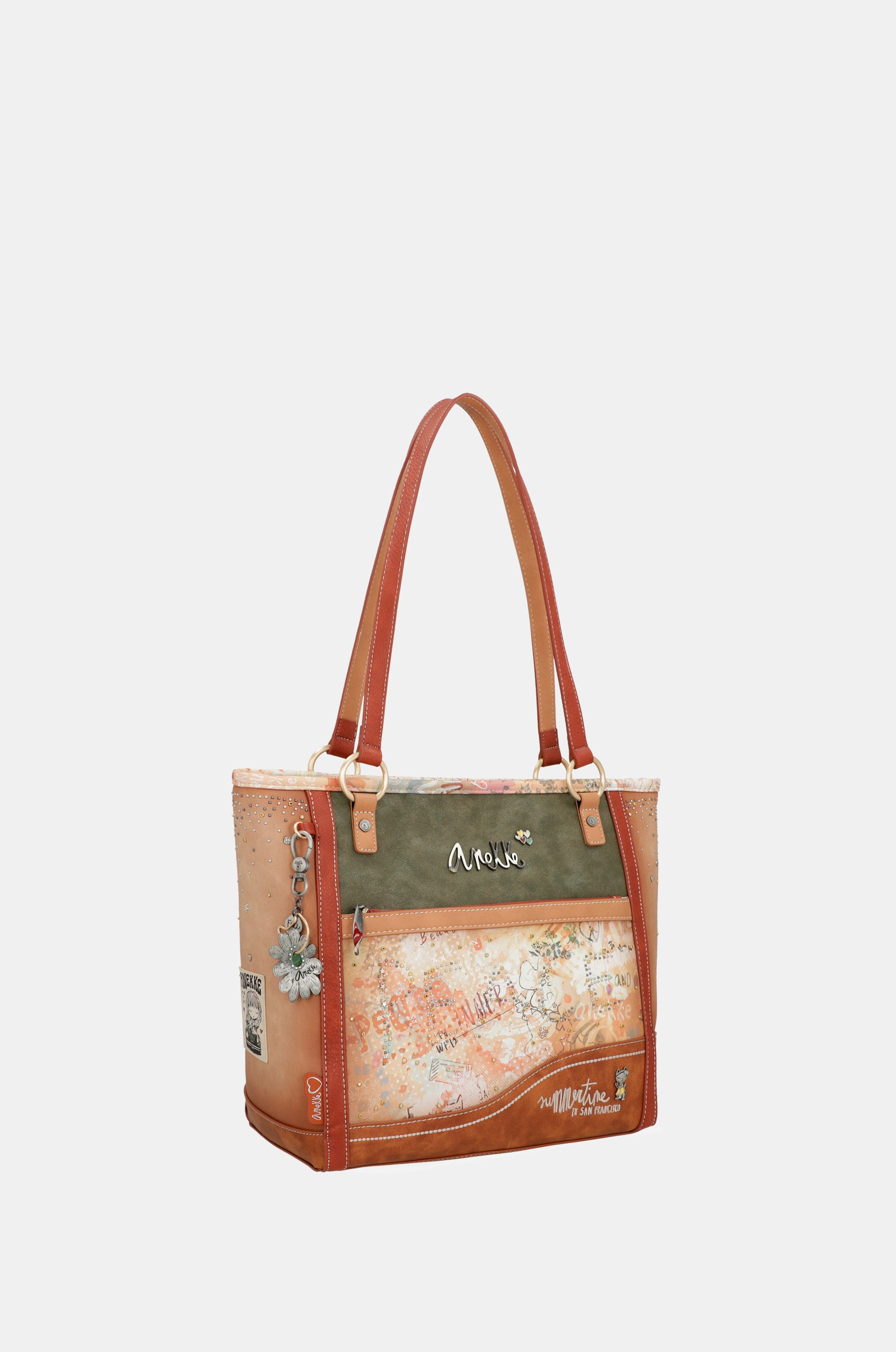 Flowers large shoulder bag
