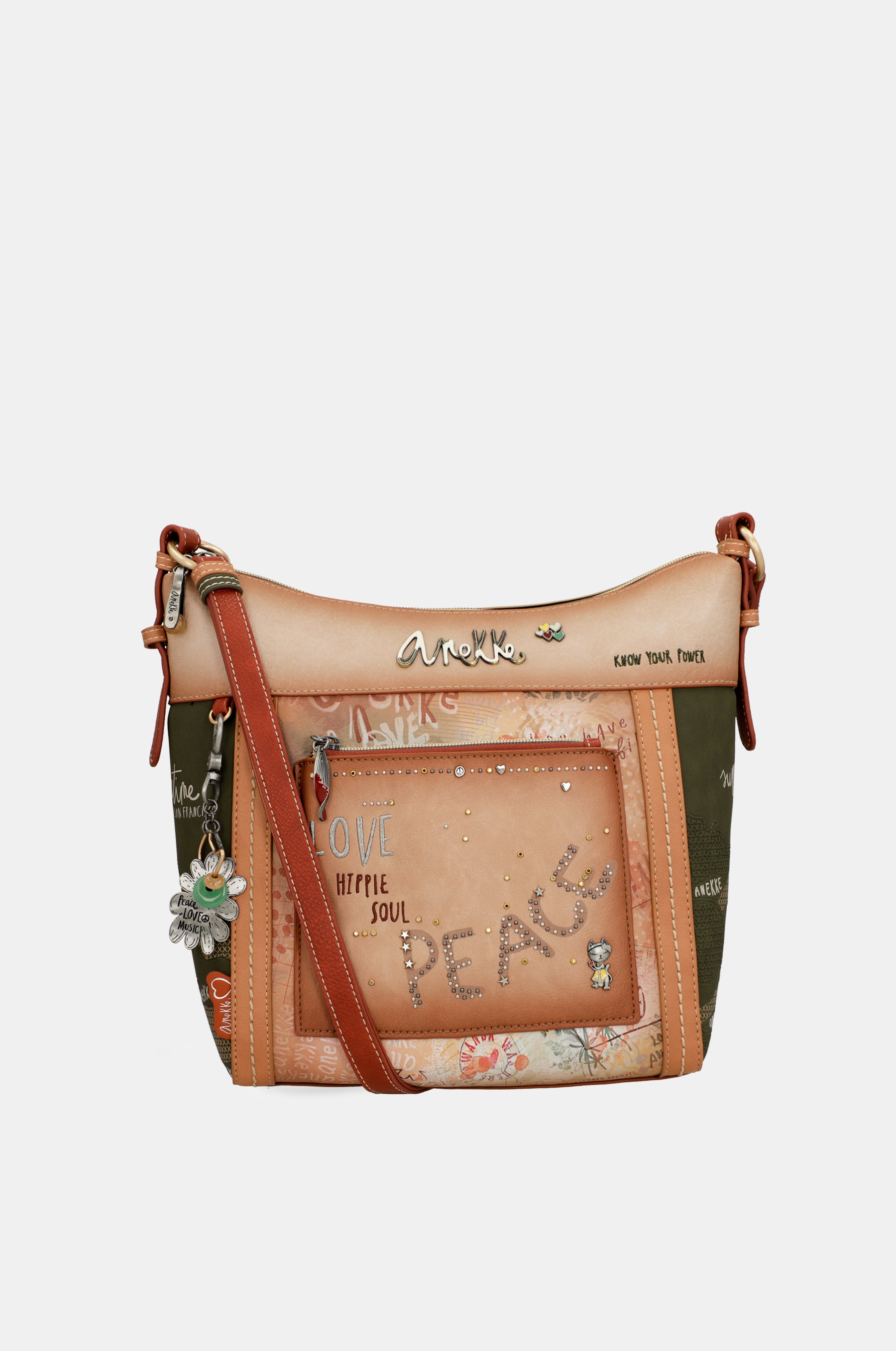 Flowers large crossbody bag