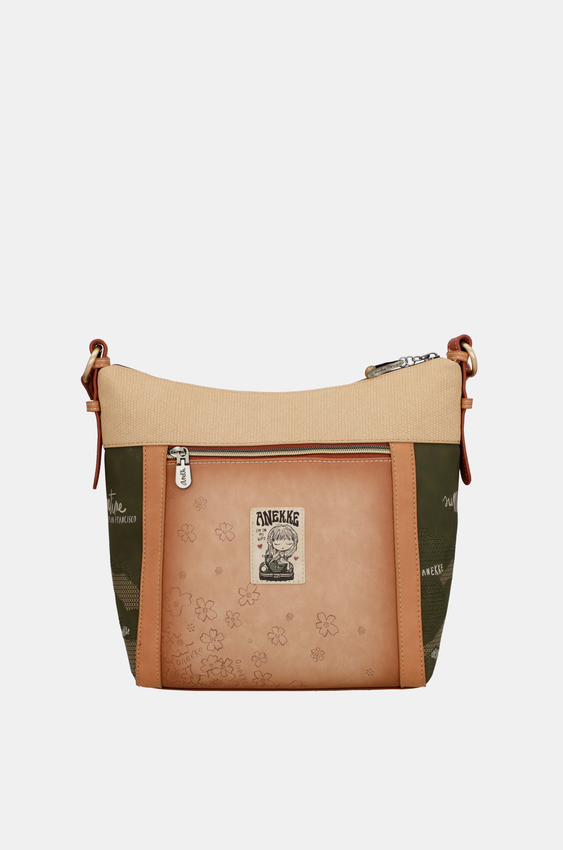 Flowers large crossbody bag