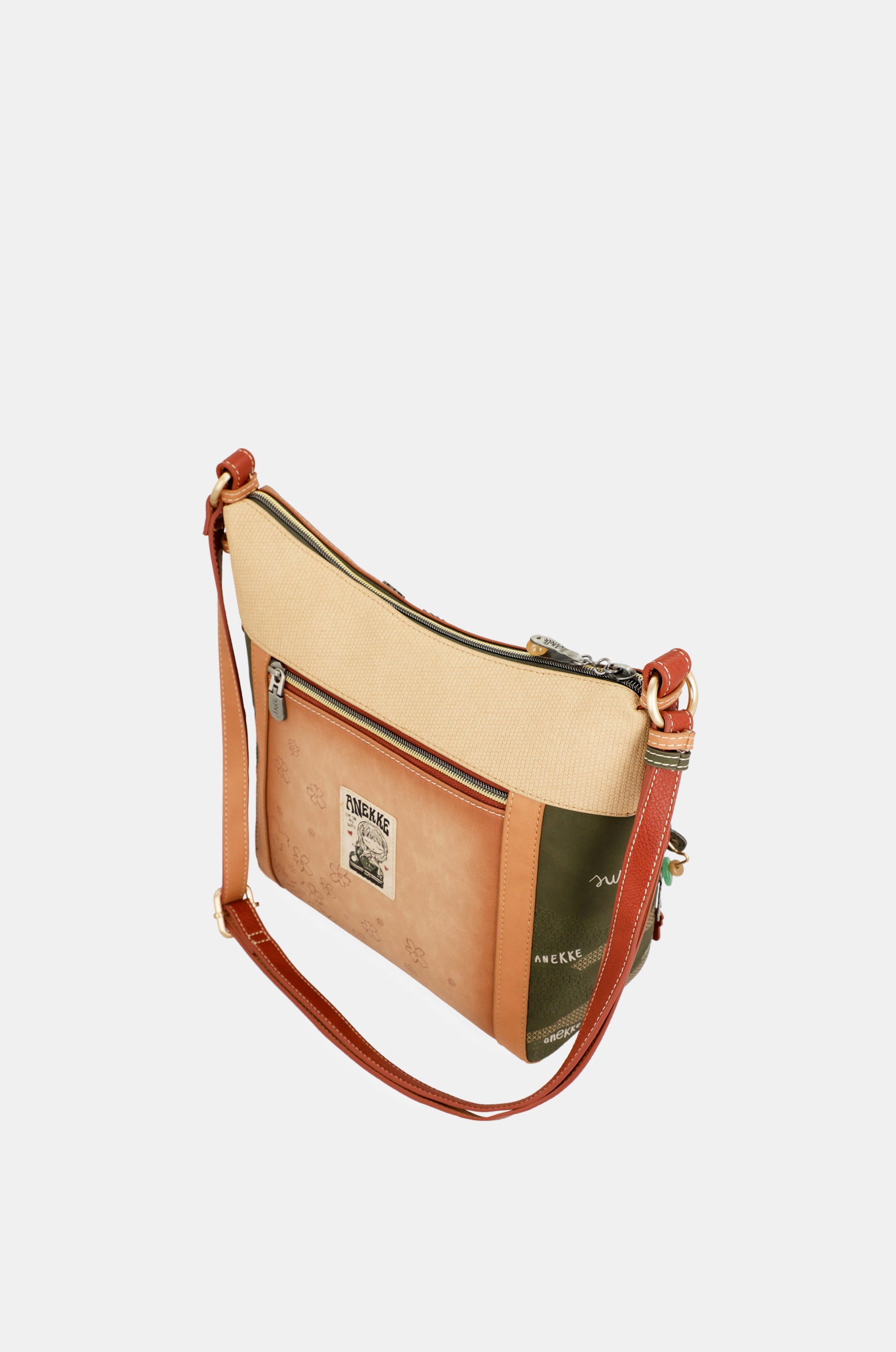Flowers large crossbody bag