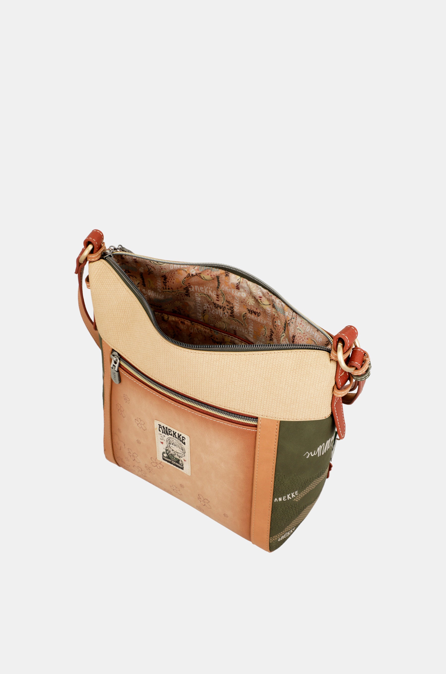 Flowers large crossbody bag