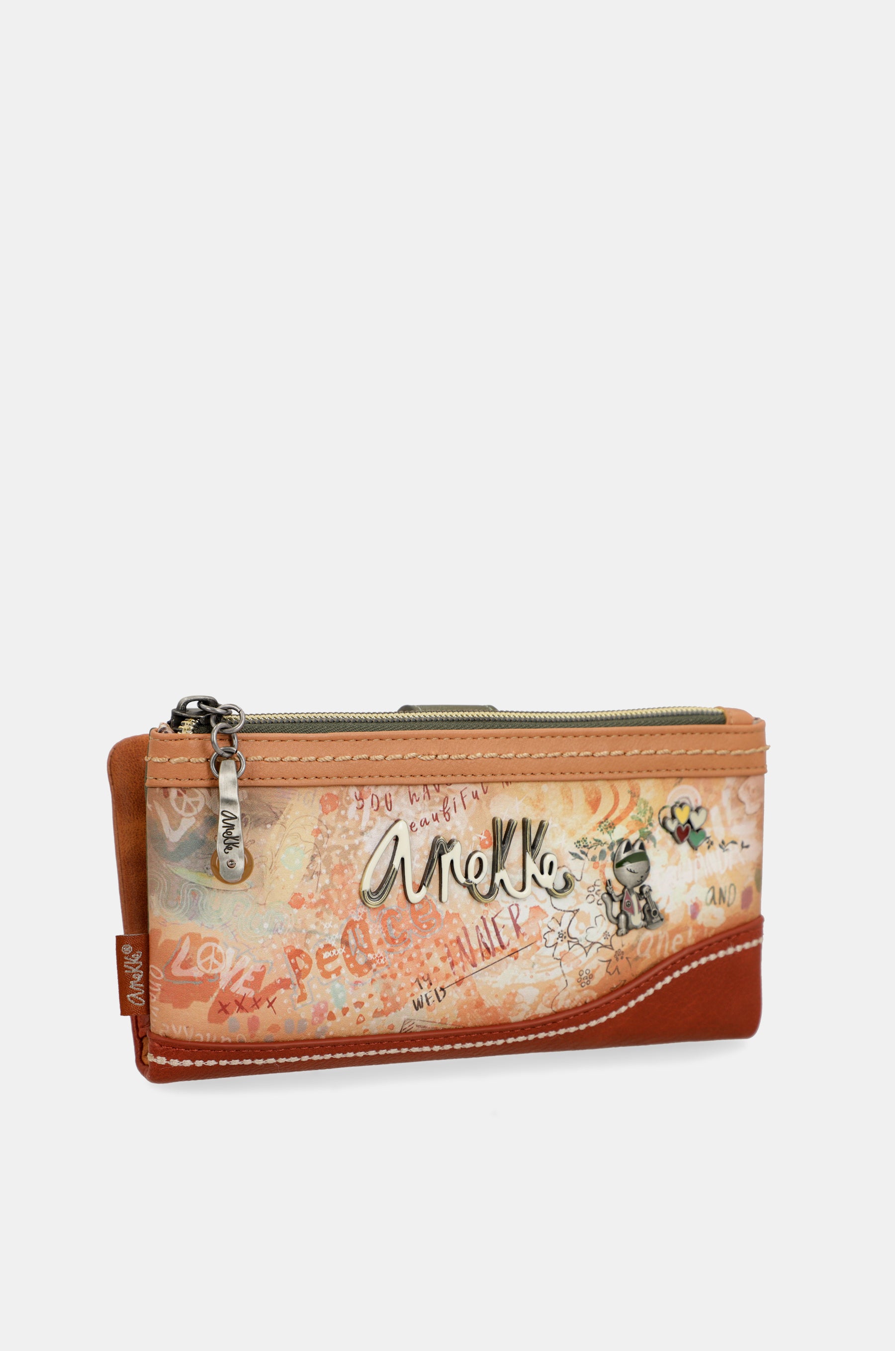 Flowers flexible large RFID wallet