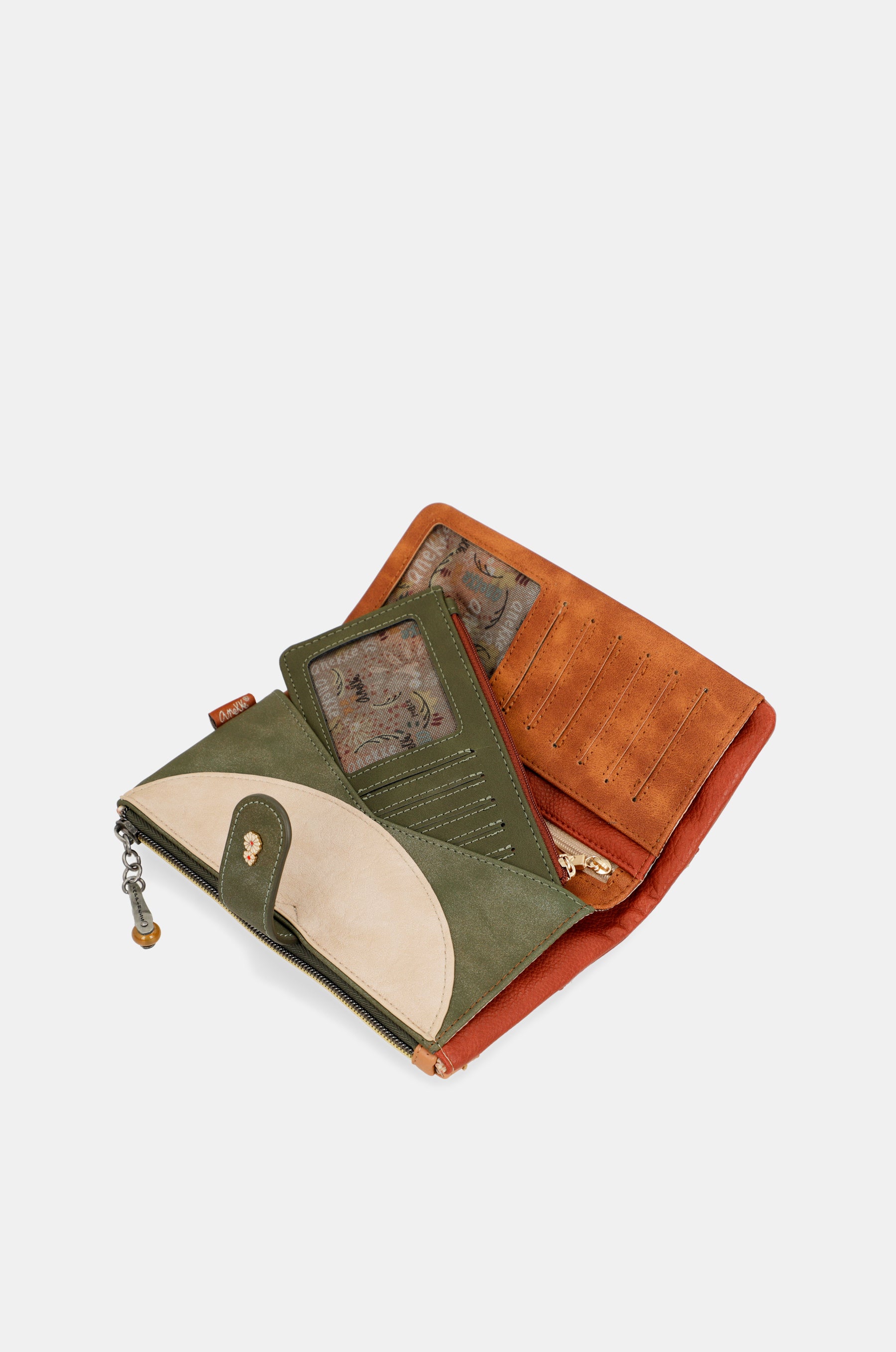 Flowers flexible large RFID wallet