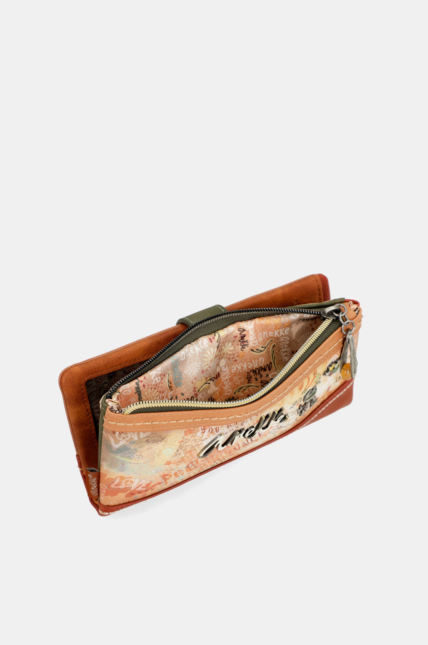 Flowers flexible large RFID wallet