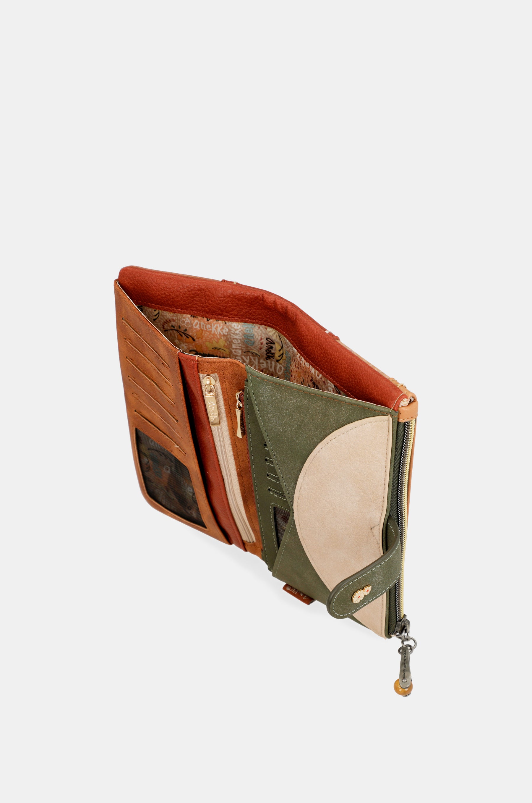 Flowers flexible large RFID wallet