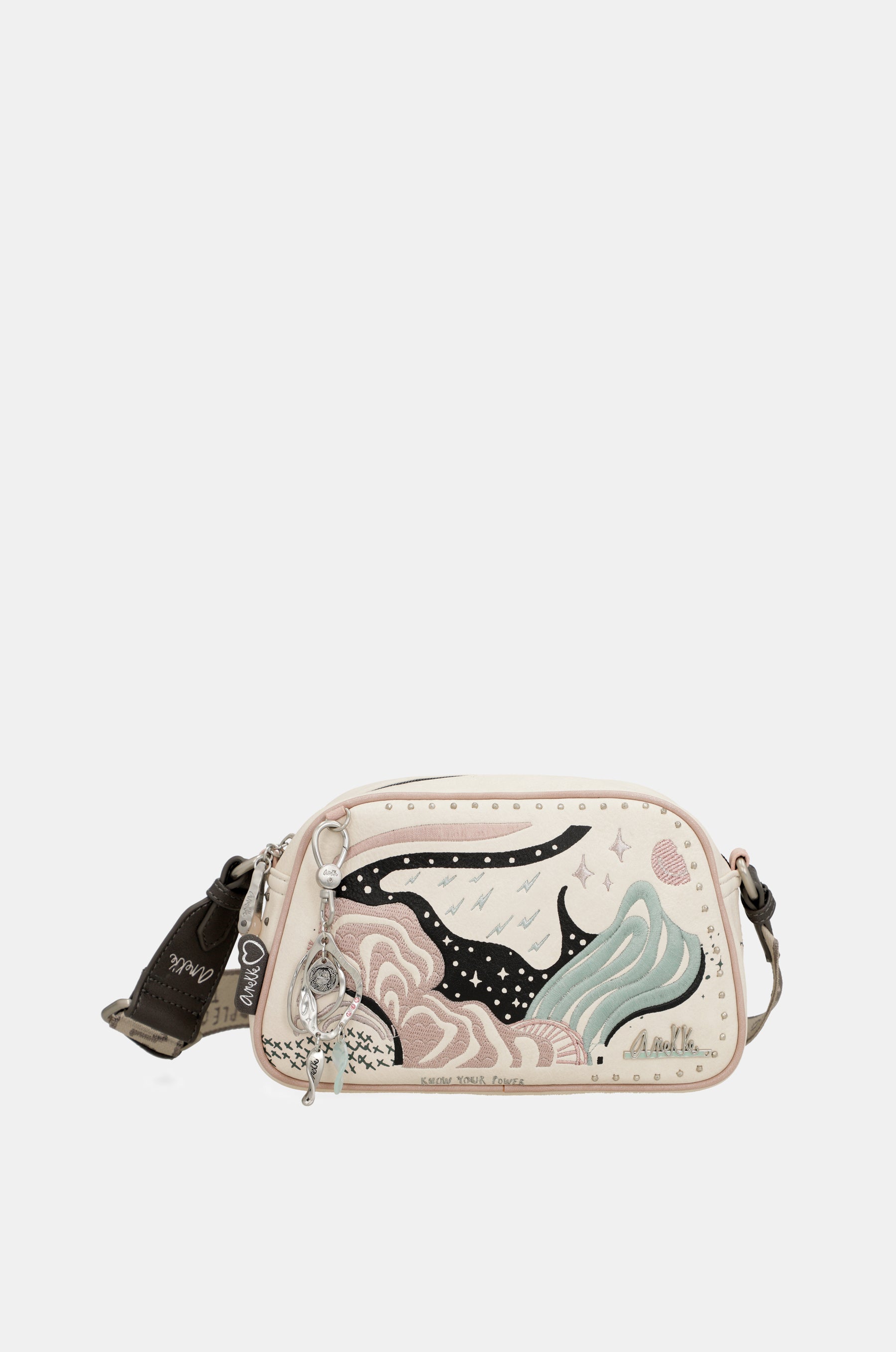 Psicodelic oval crossbody bag