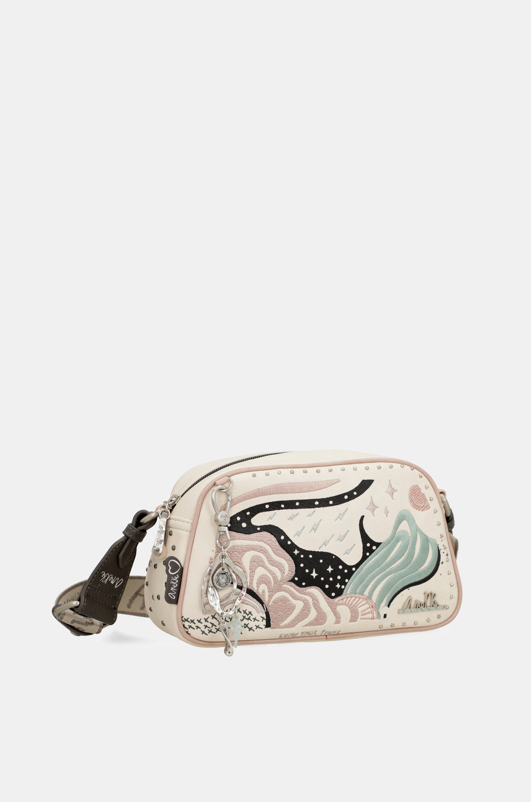 Psicodelic oval crossbody bag