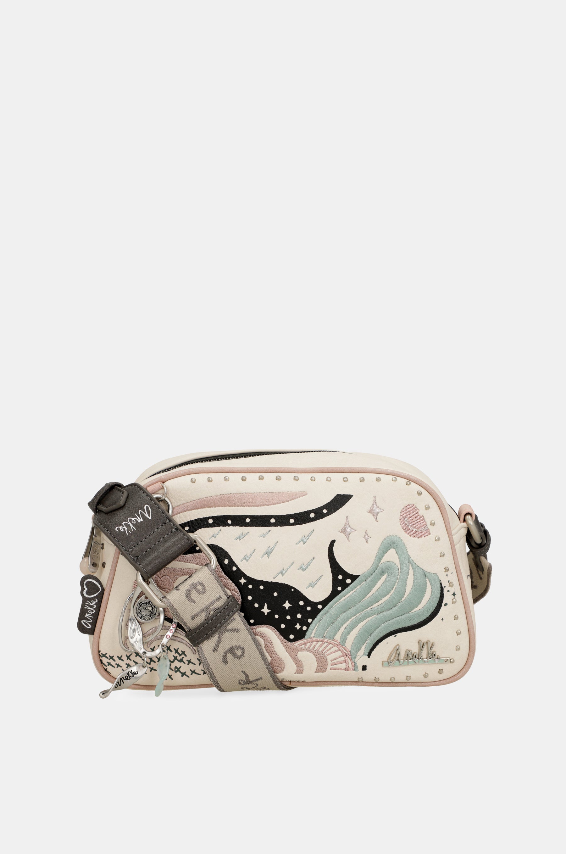 Psicodelic oval crossbody bag