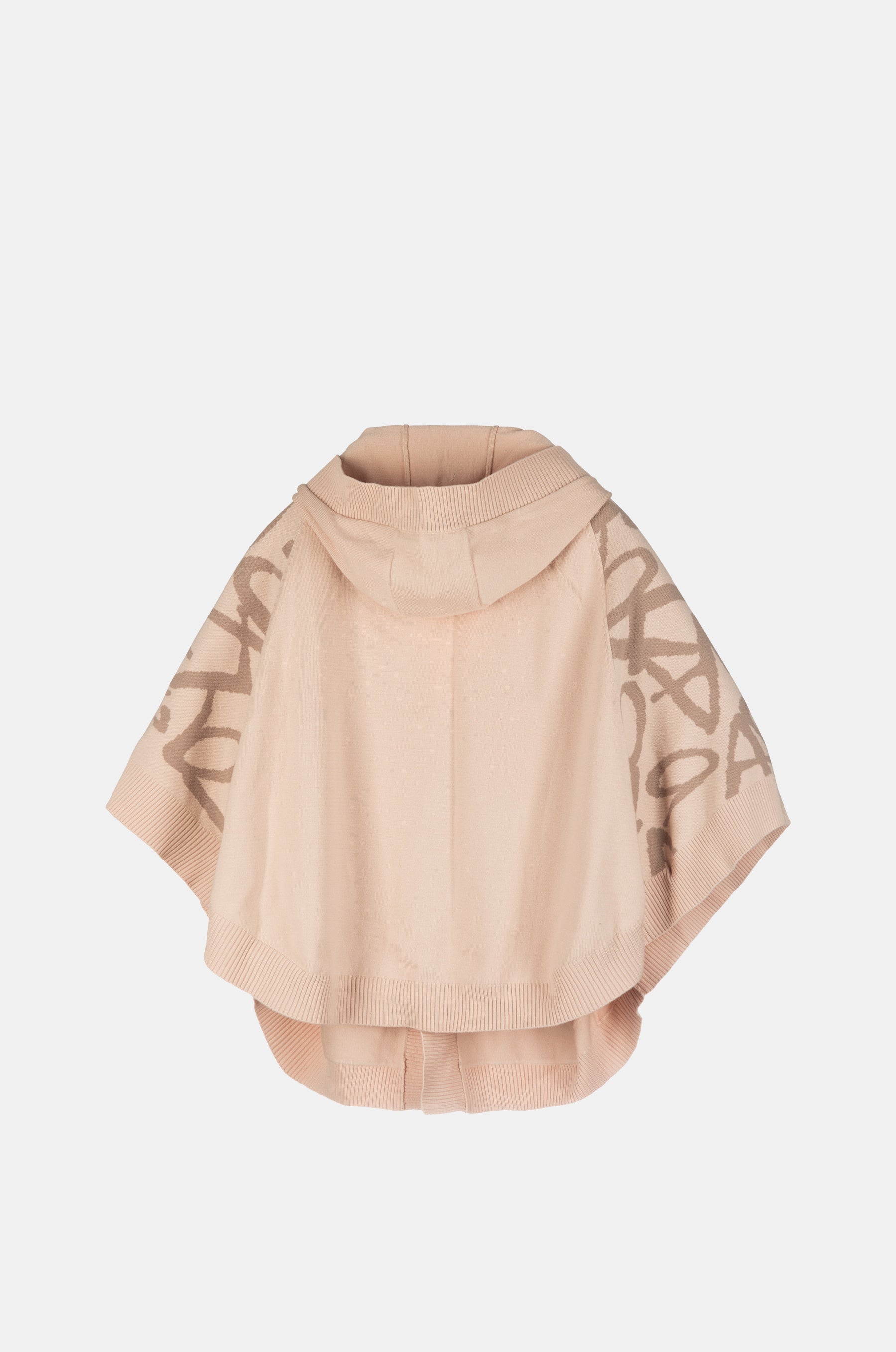 Beige poncho-style jacket
