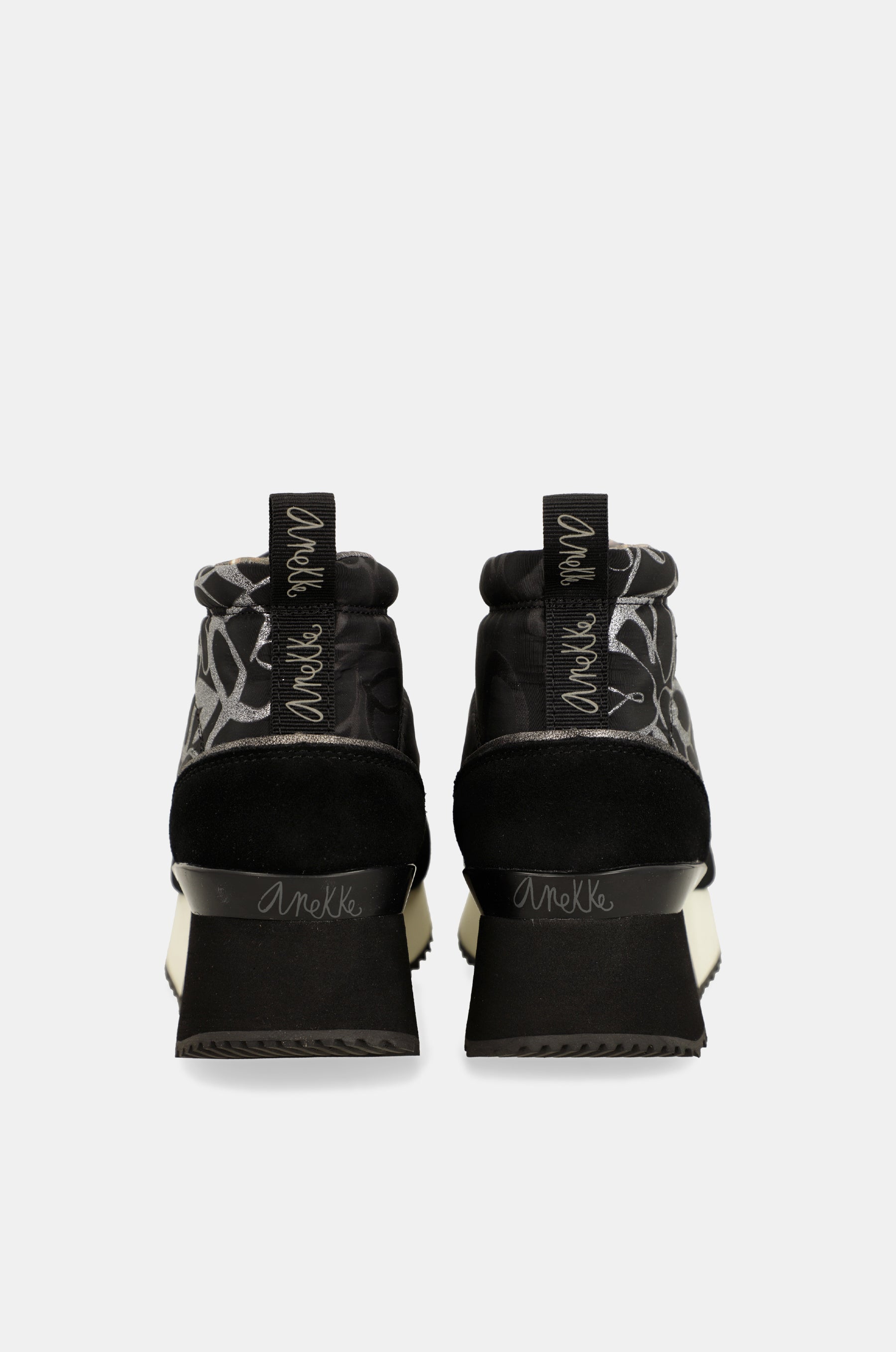 Trendy black sporty ankle boot