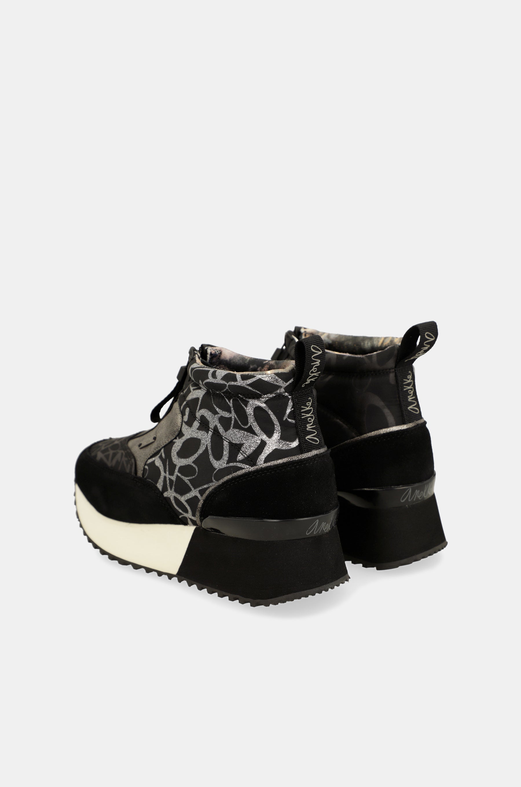 Trendy black sporty ankle boot