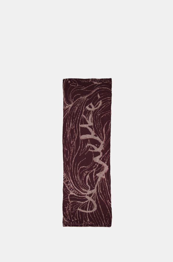 Burgundy combined scarf