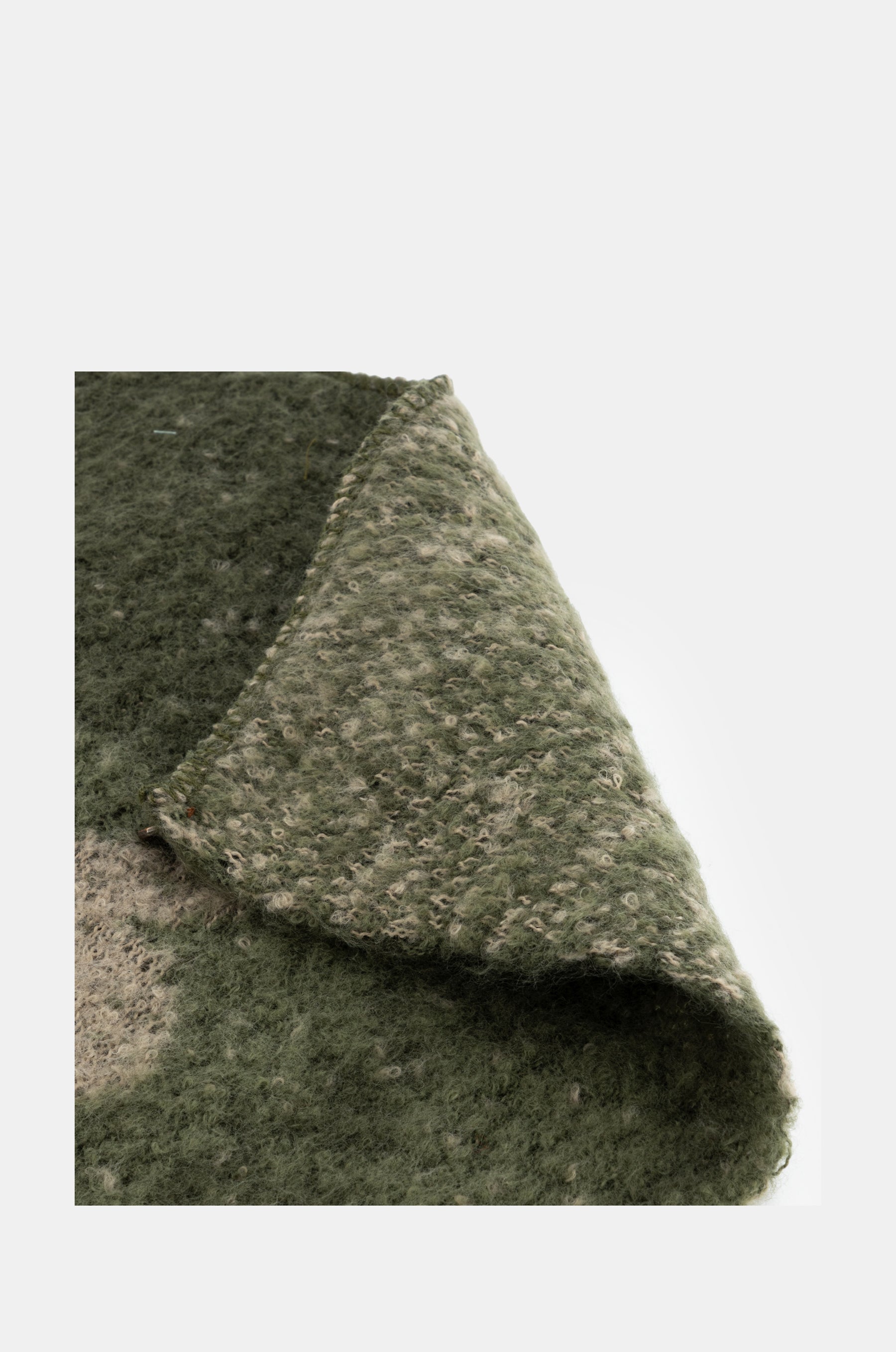 Green knitted scarf
