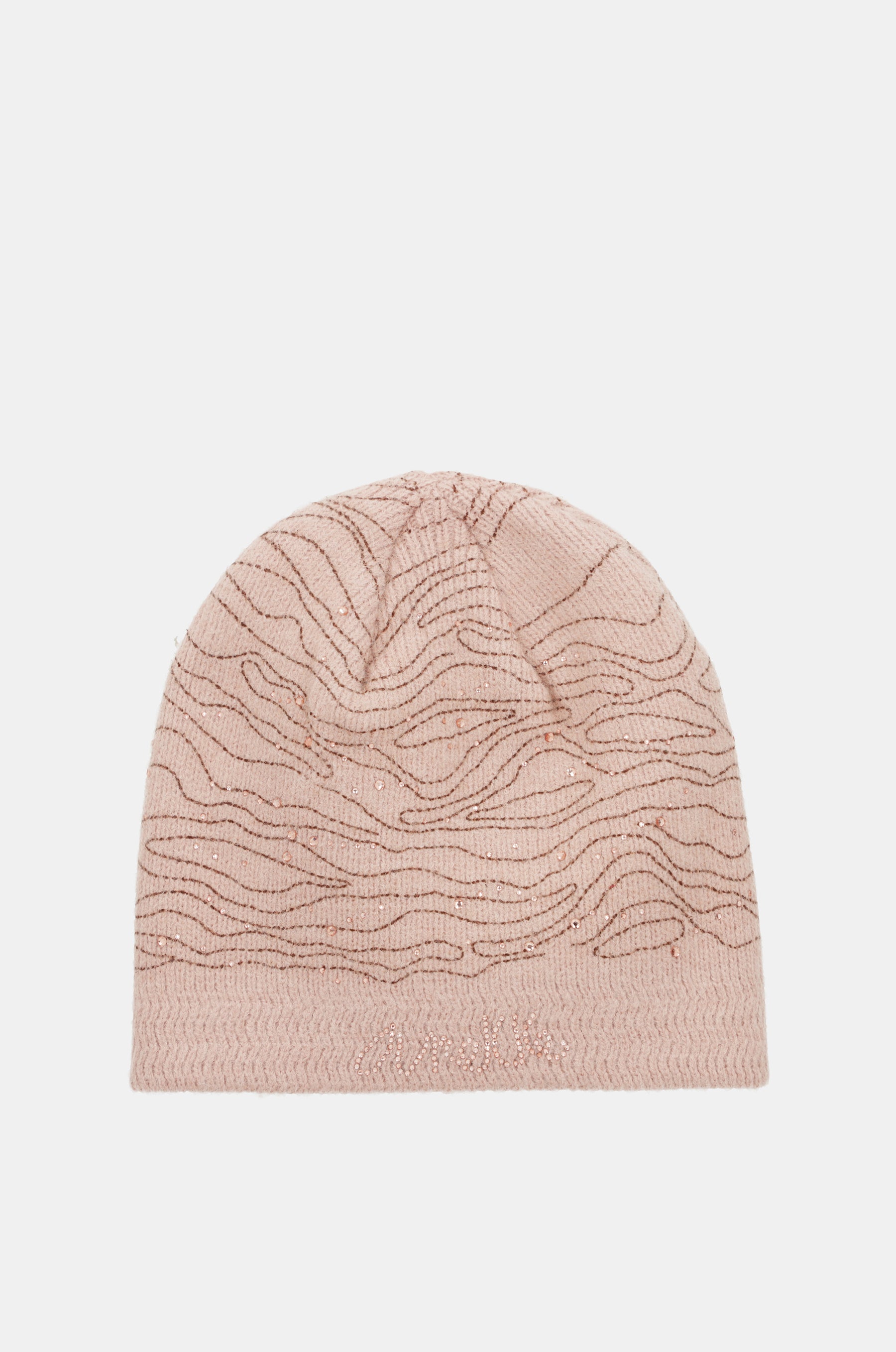 Pink knitted beanie
