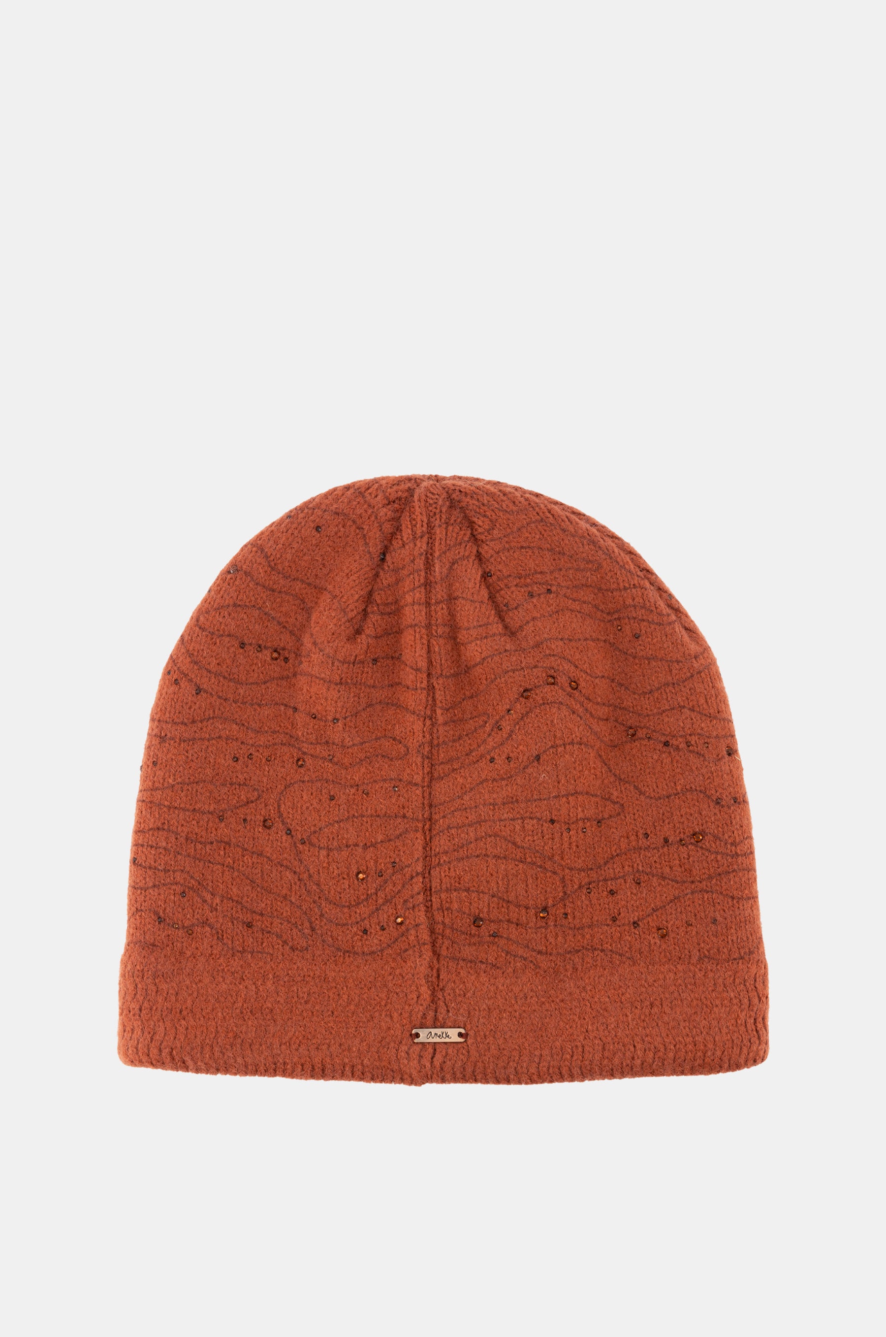 Burgundy knitted beanie