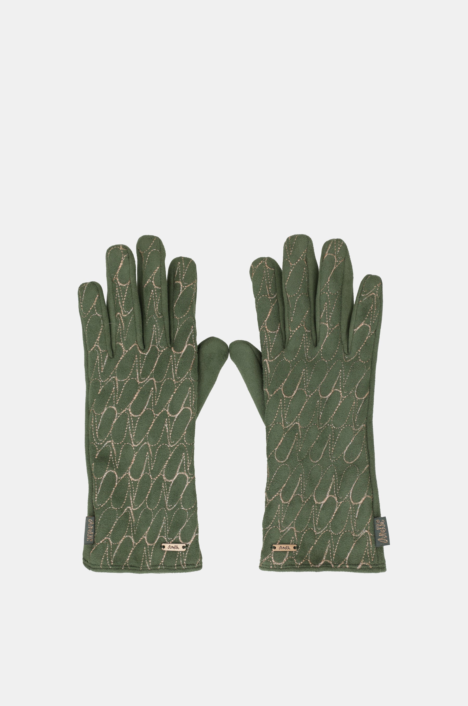 Anekke logo green gloves