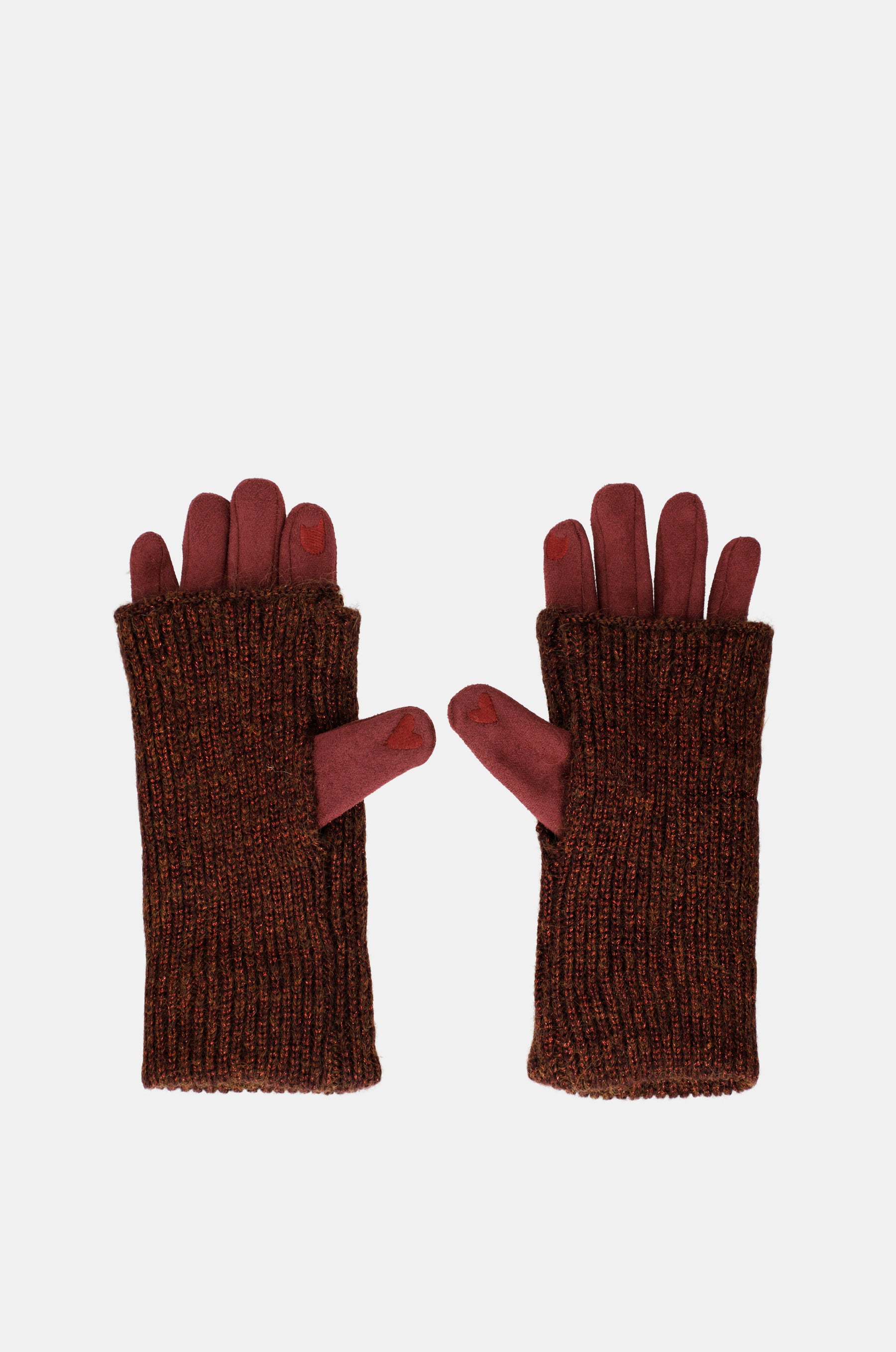 Burgundy extendable gloves