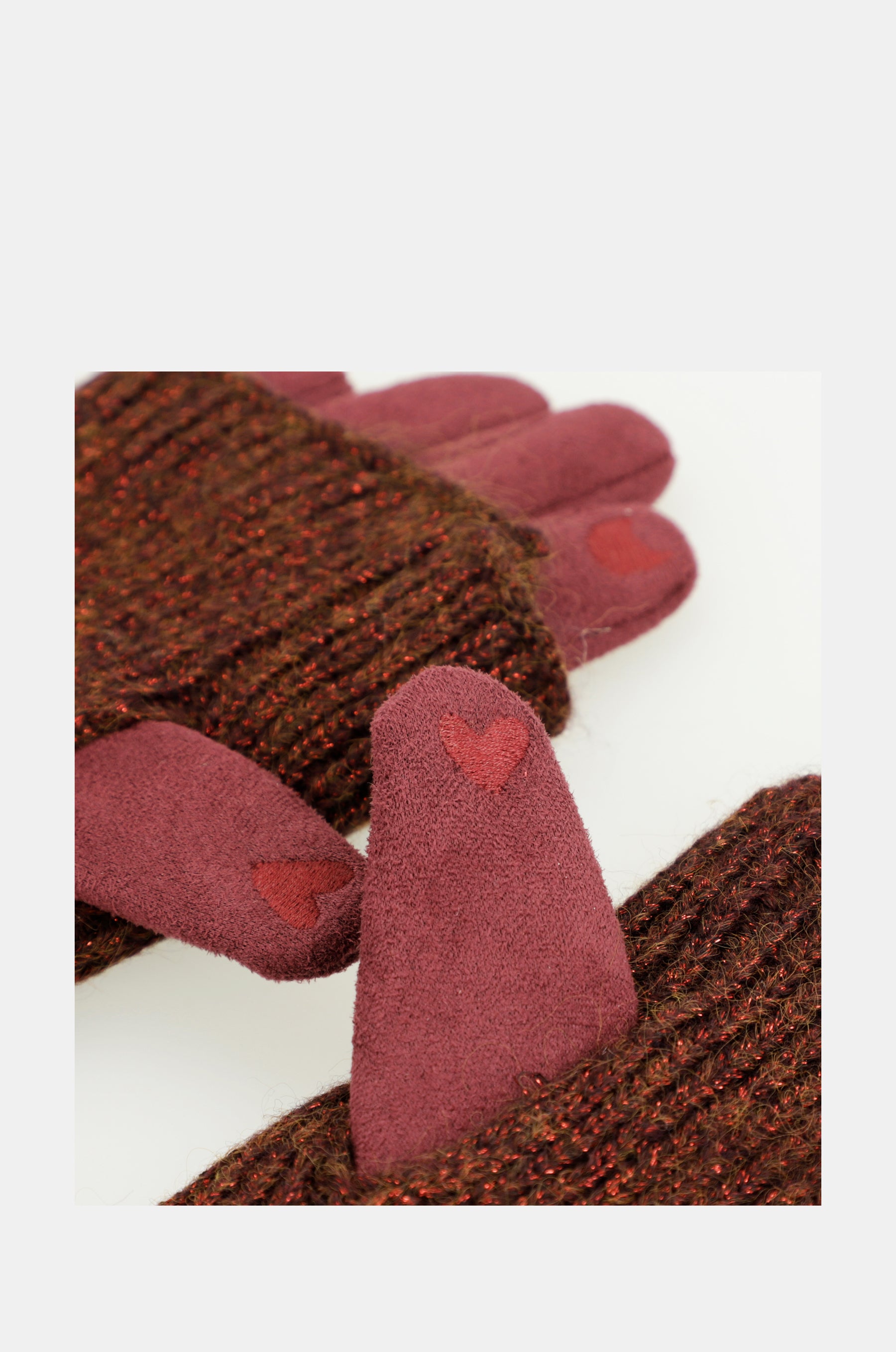 Burgundy extendable gloves