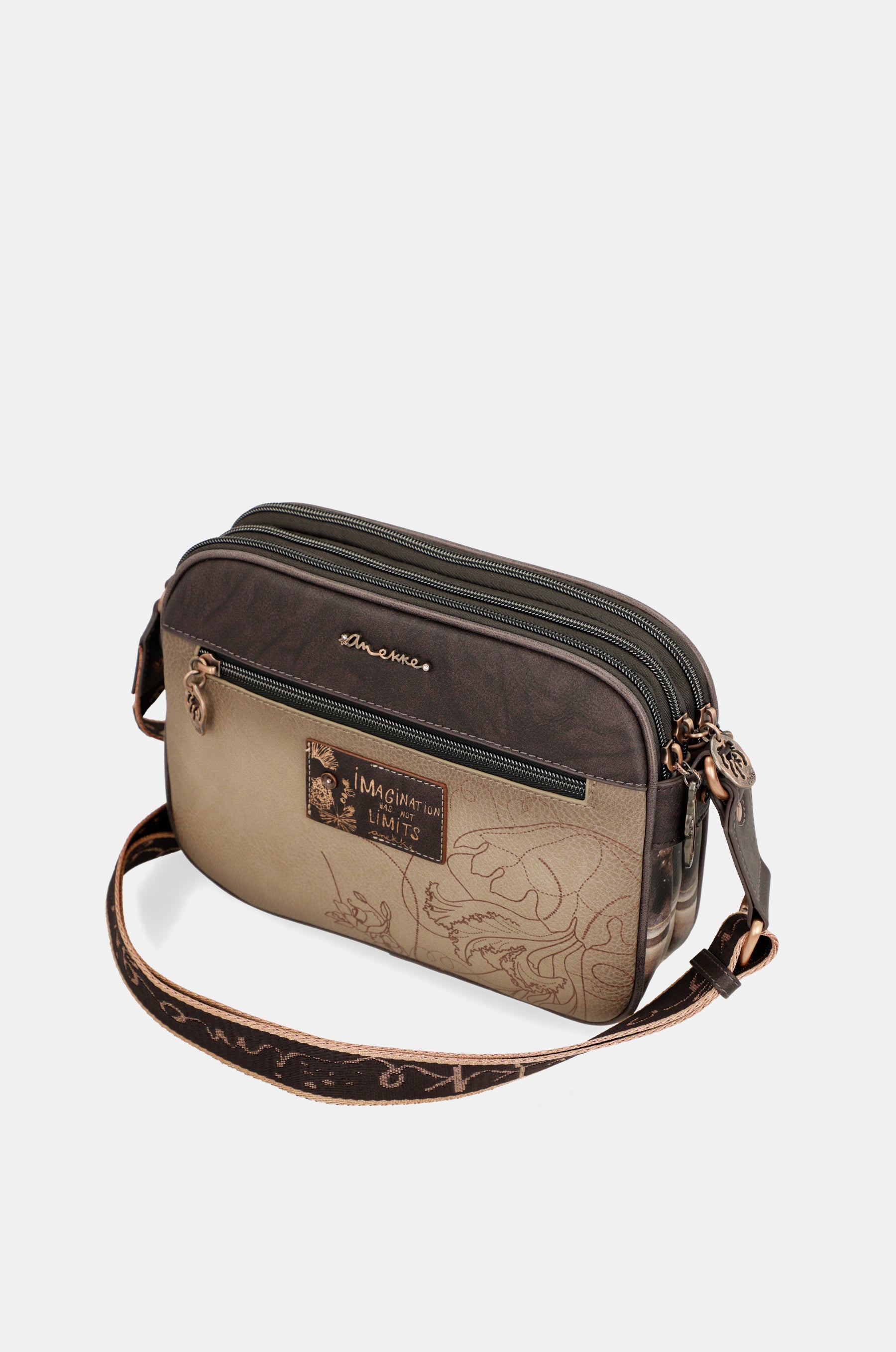 Dreamverse 3-compartment medium crossbody bag