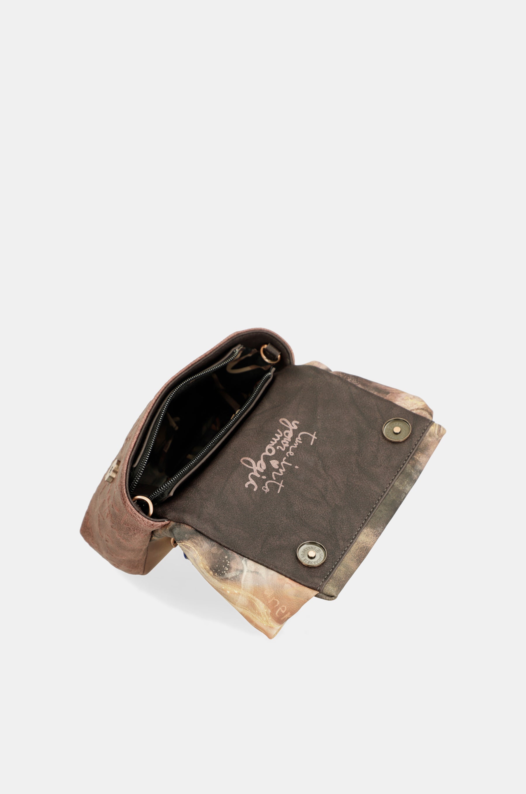 Land crossbody bag with flap closure