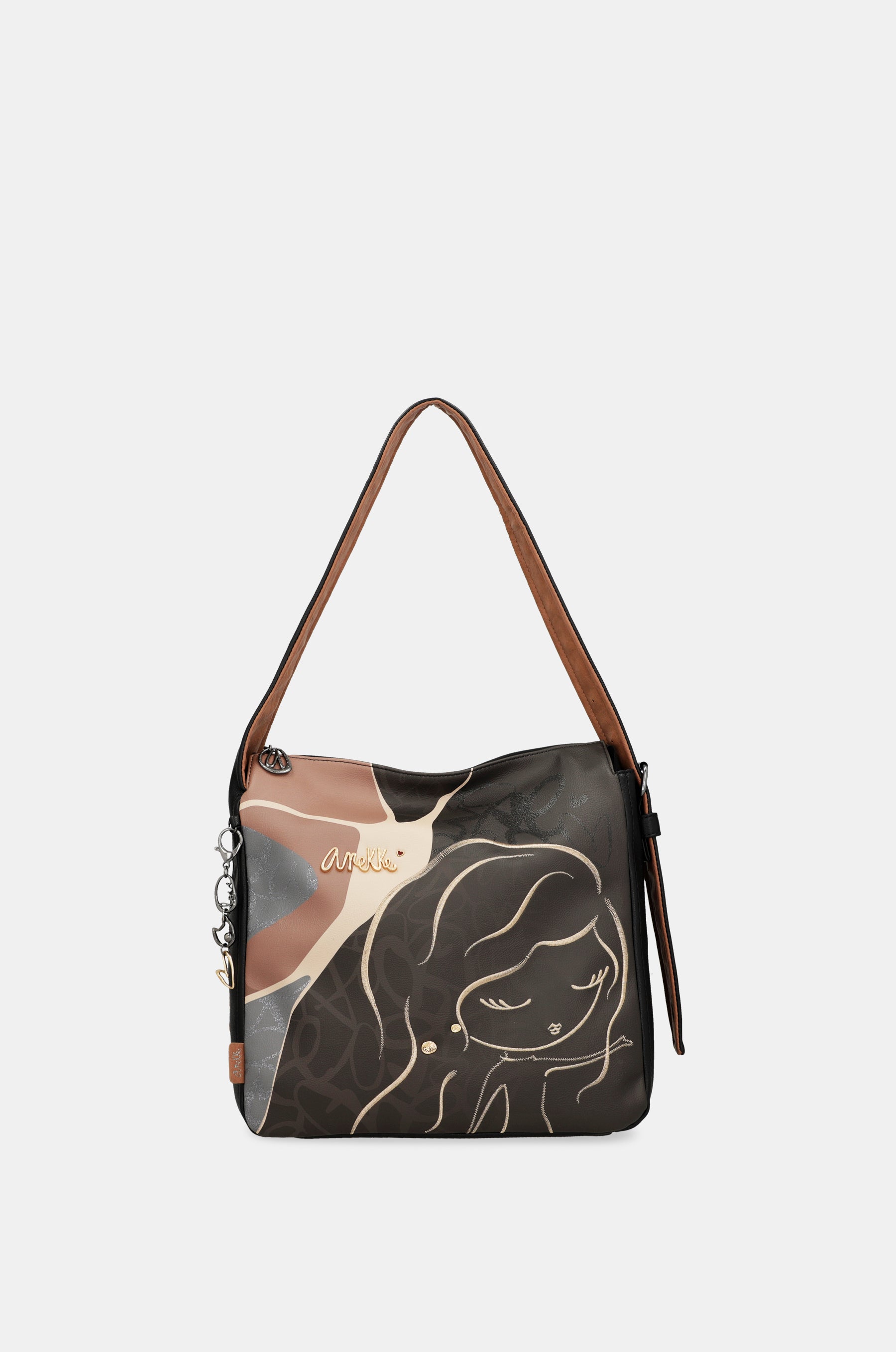 Heartbeat short handle shoulder bag