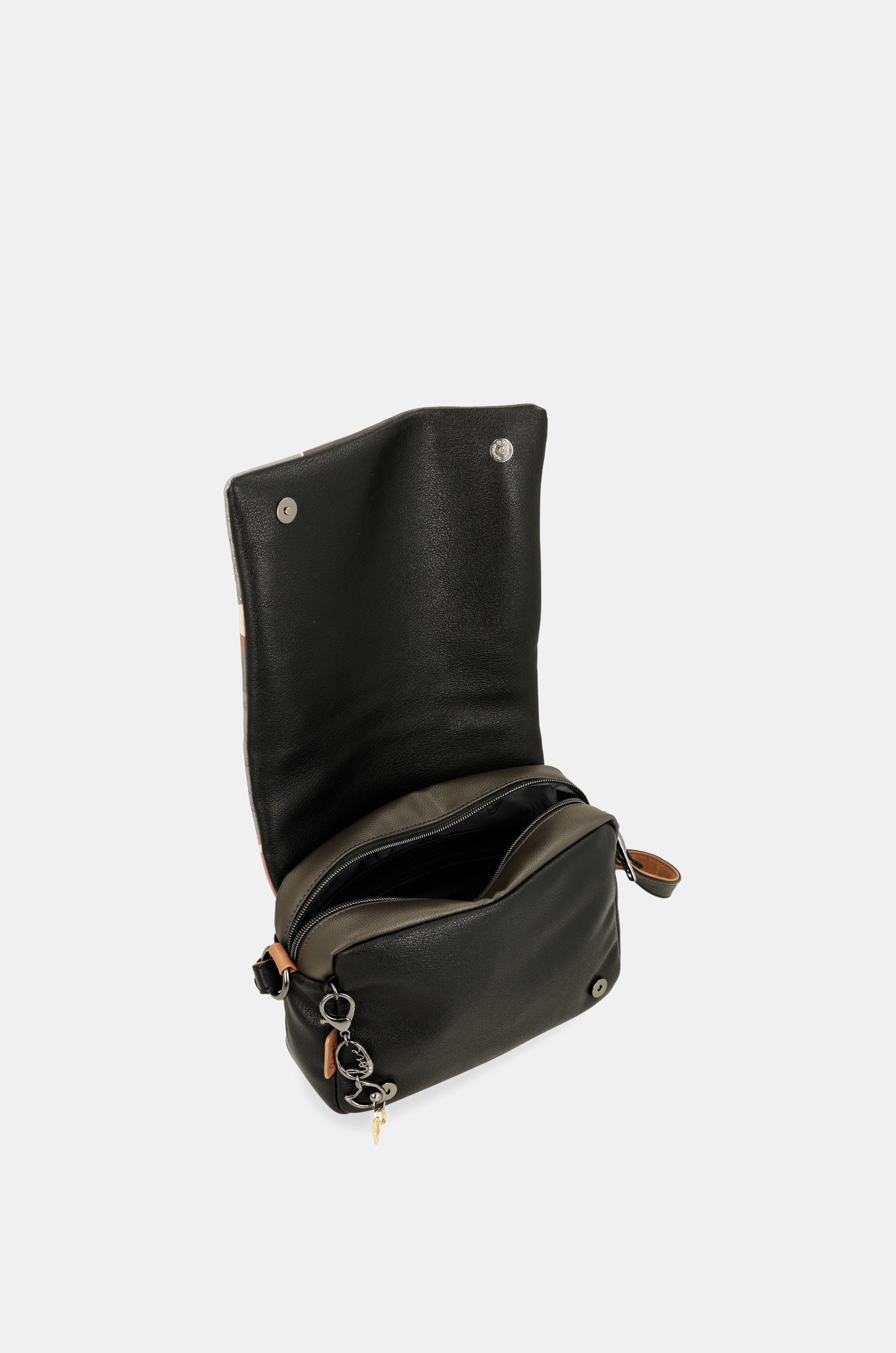Heartbeat crossbody bag with flap