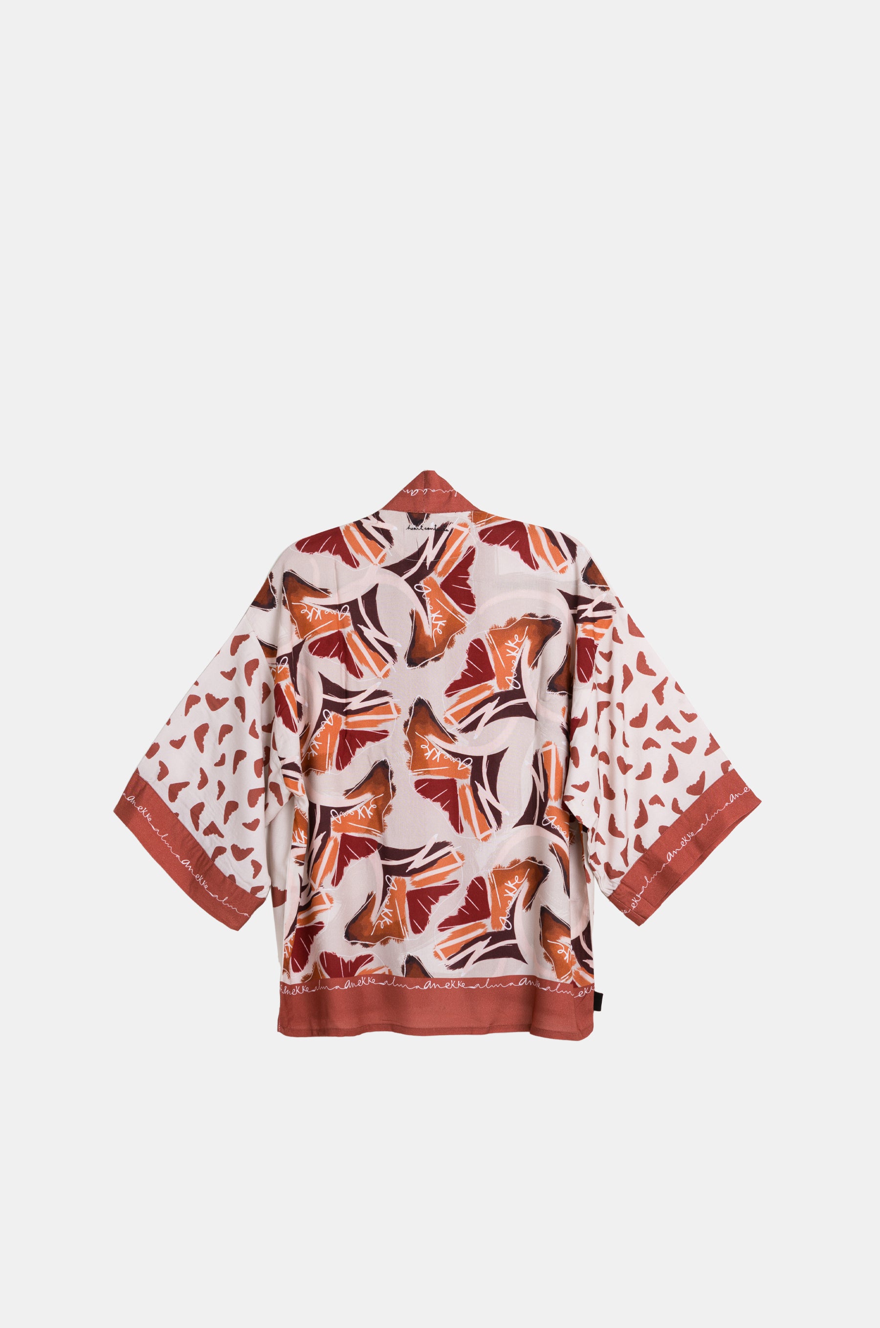 Red short kimono