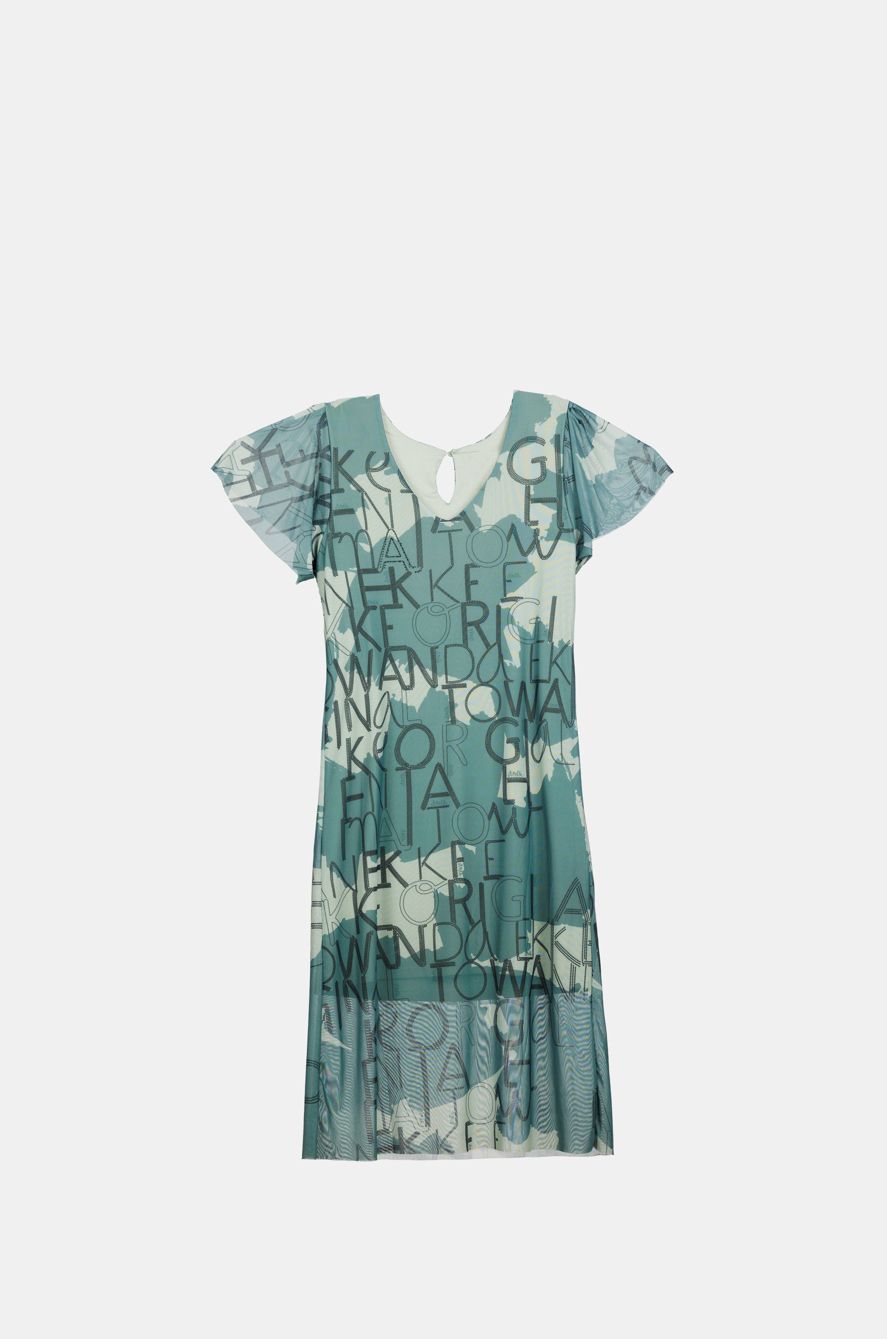 Green short-sleeve dress