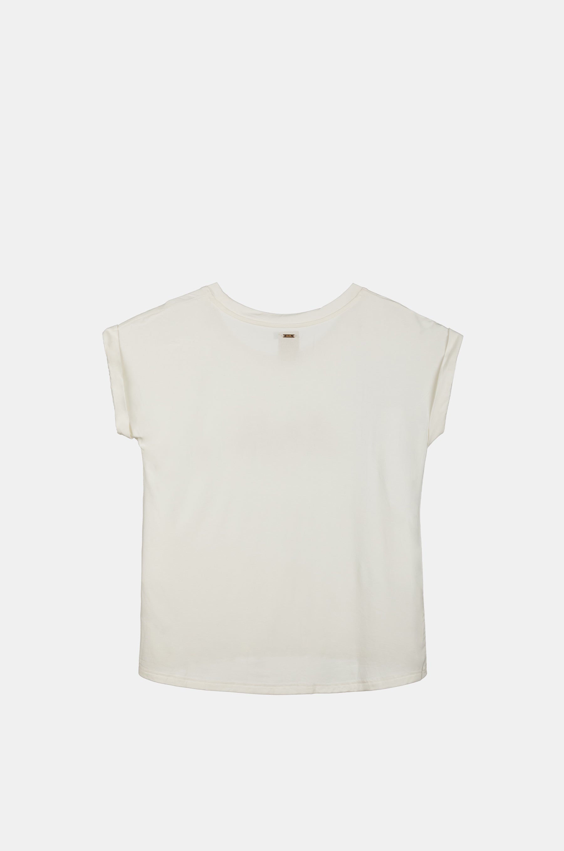 White short-sleeve T-shirt with logo