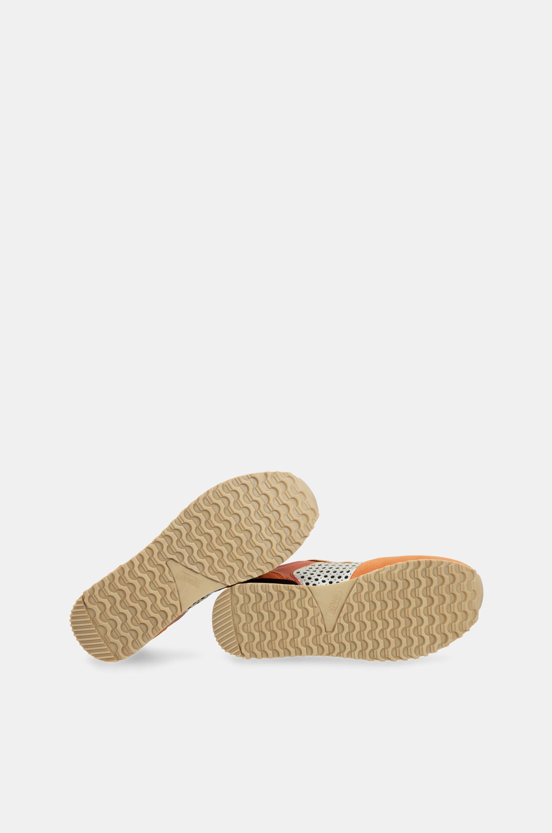 Red platform sneakers