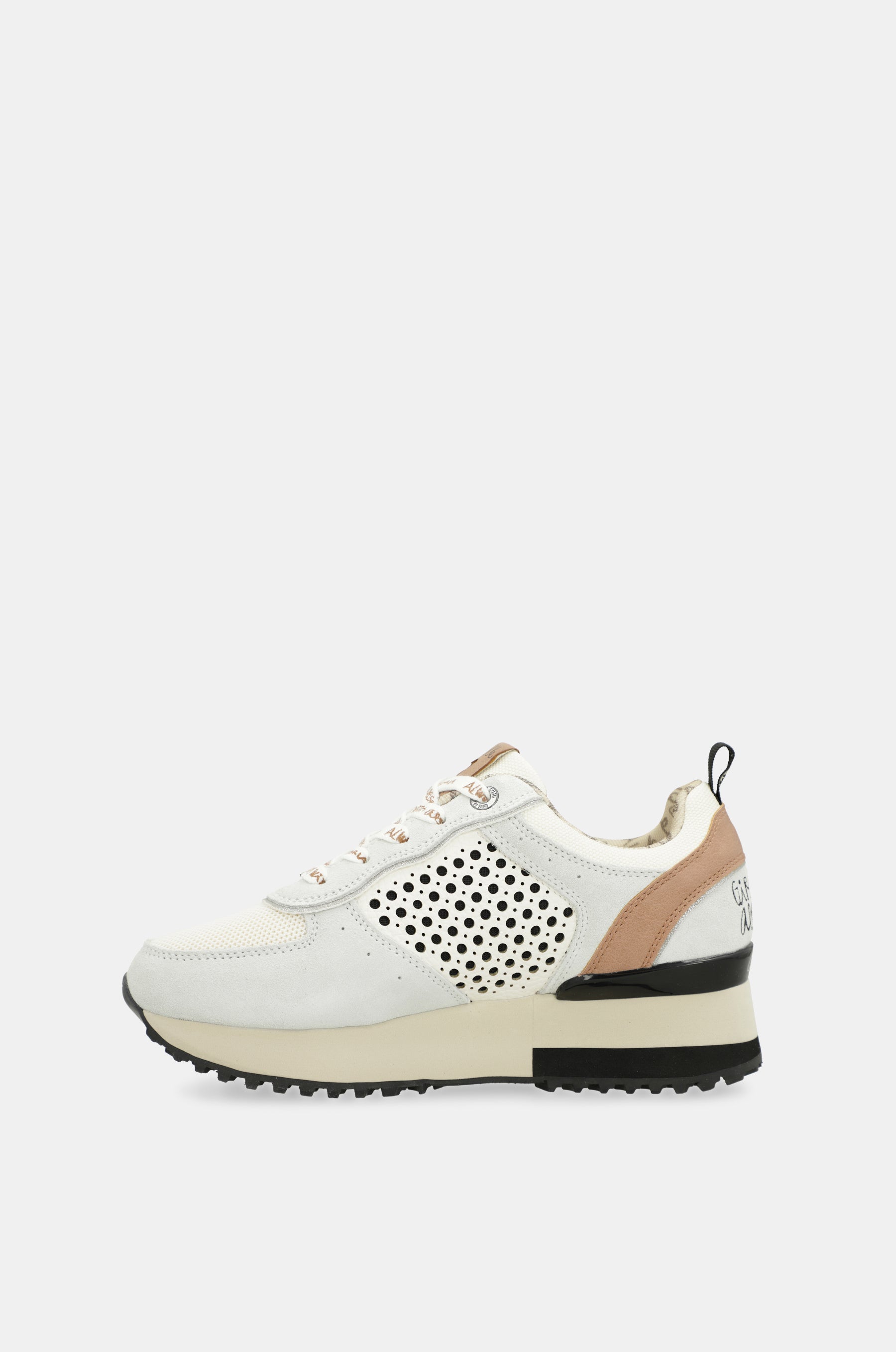 Gray platform sneakers