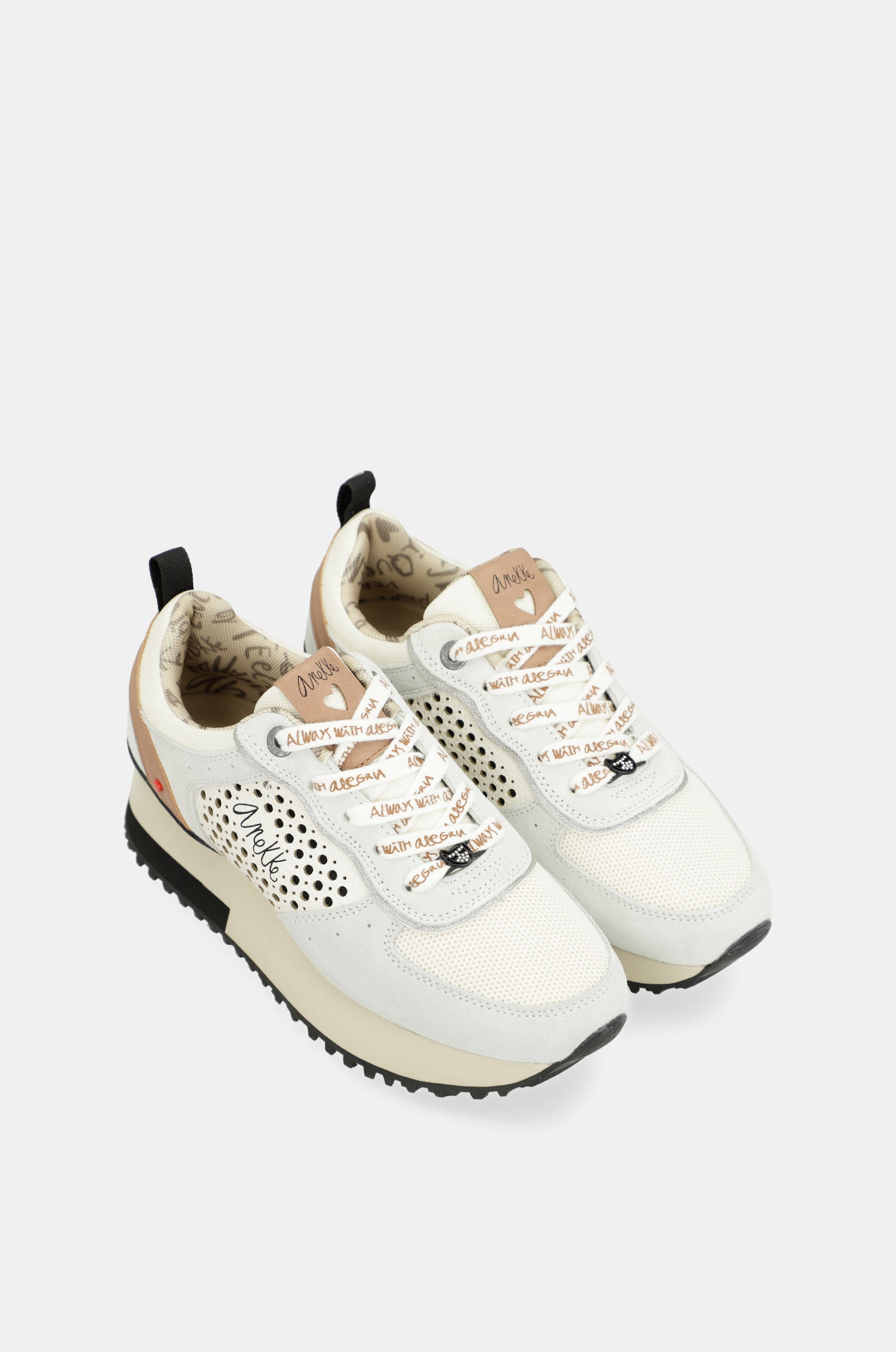 Gray platform sneakers