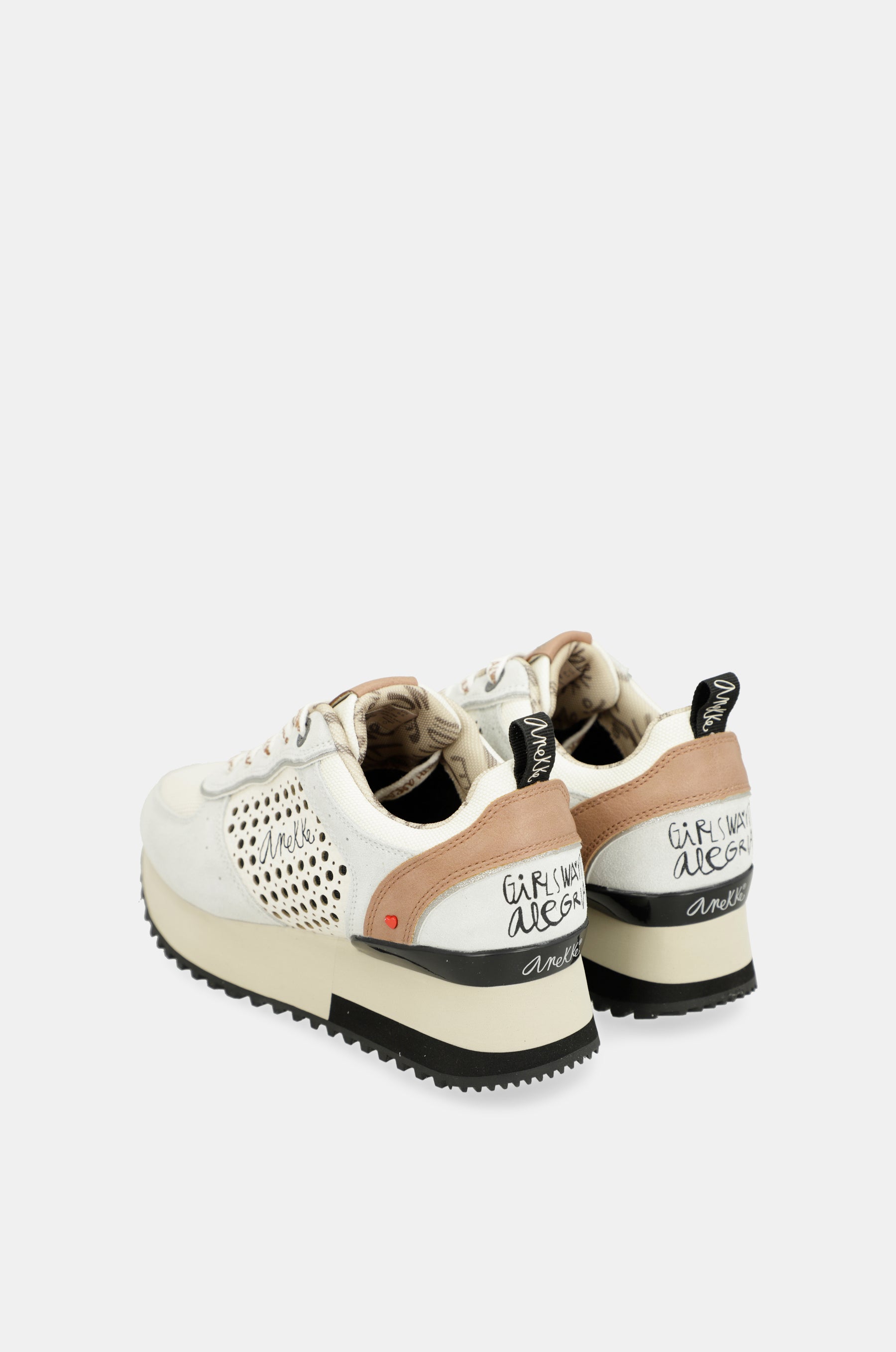 Gray platform sneakers