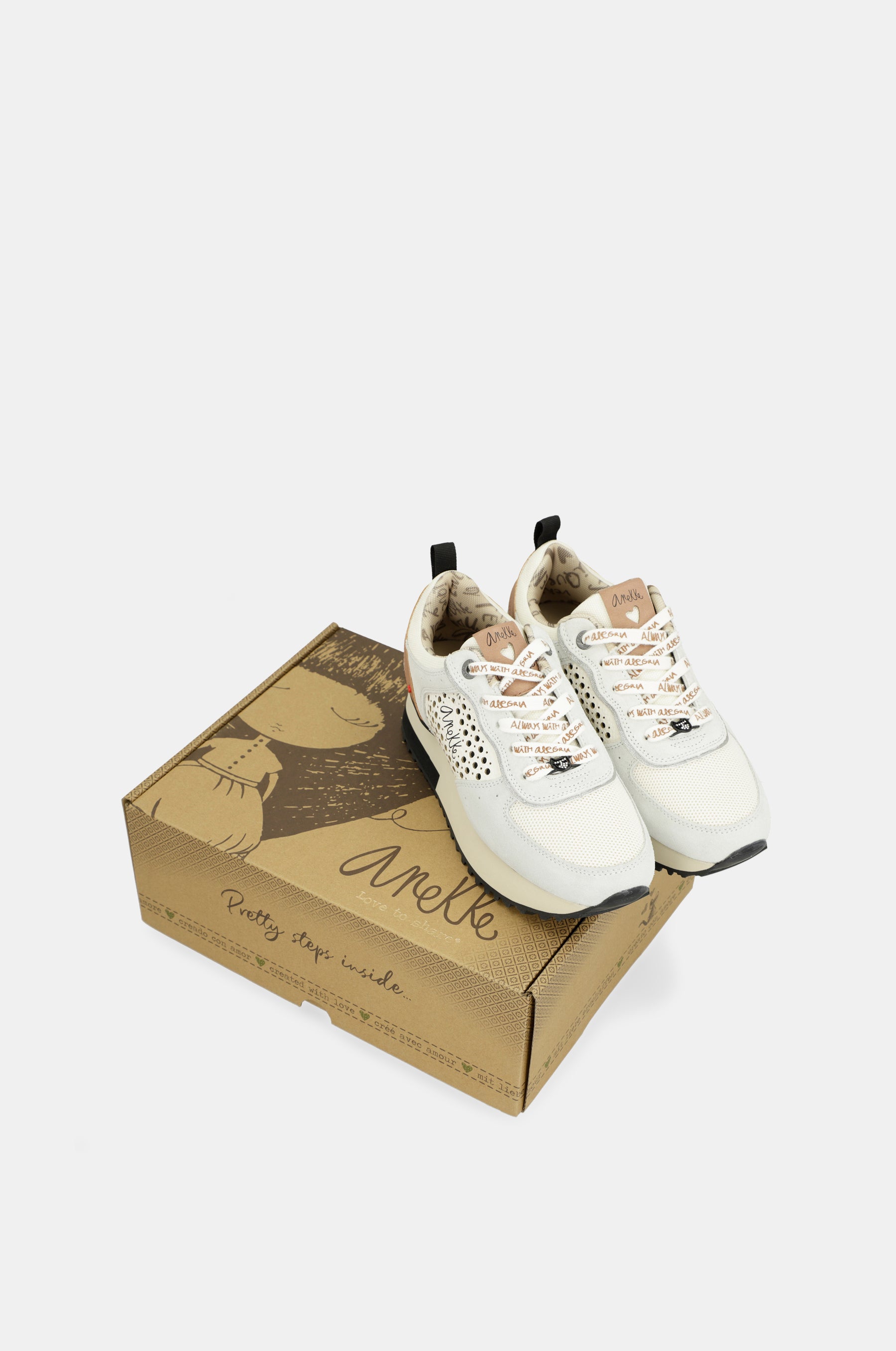 Gray platform sneakers