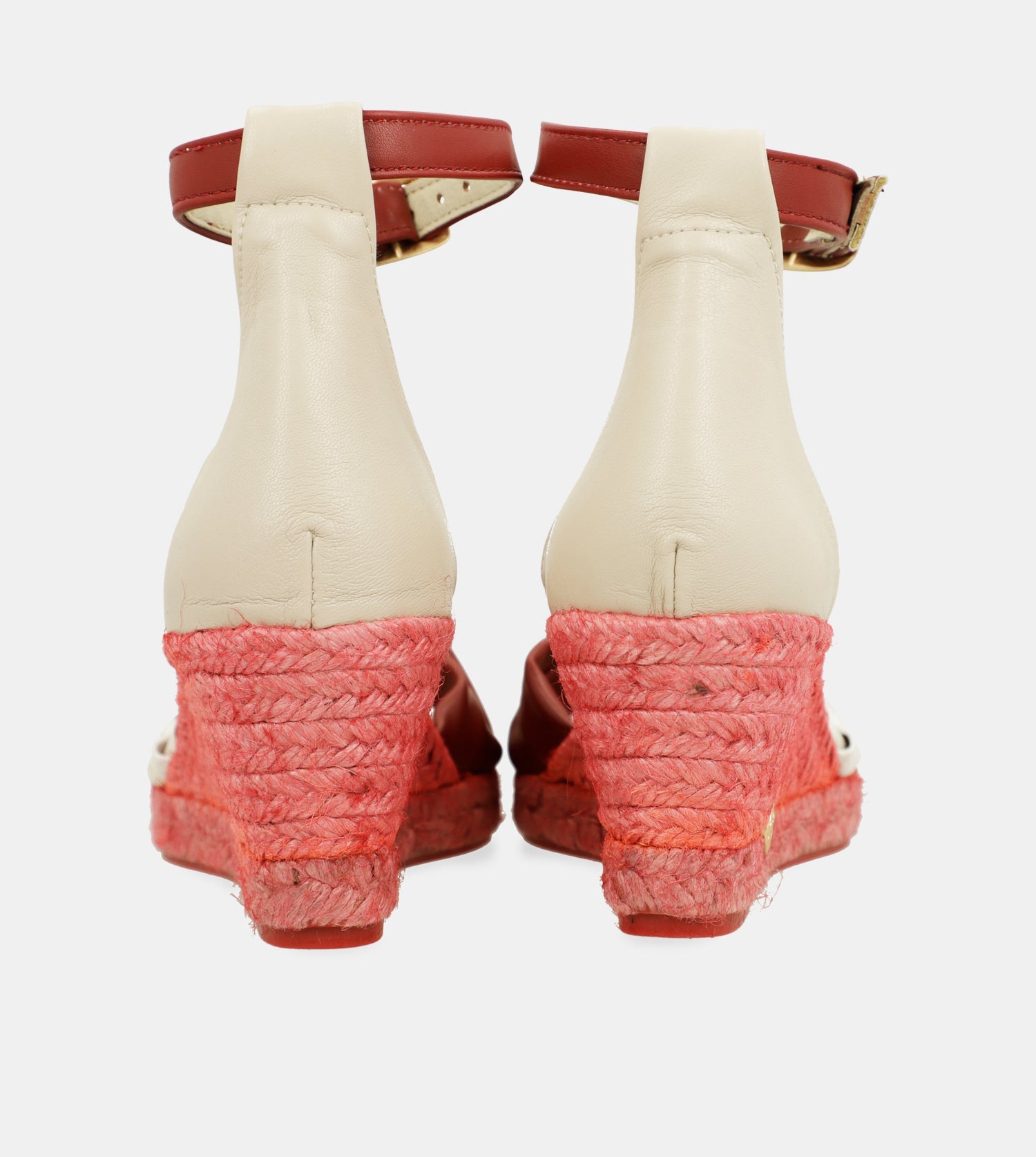 Red jute wedge sandals Alma