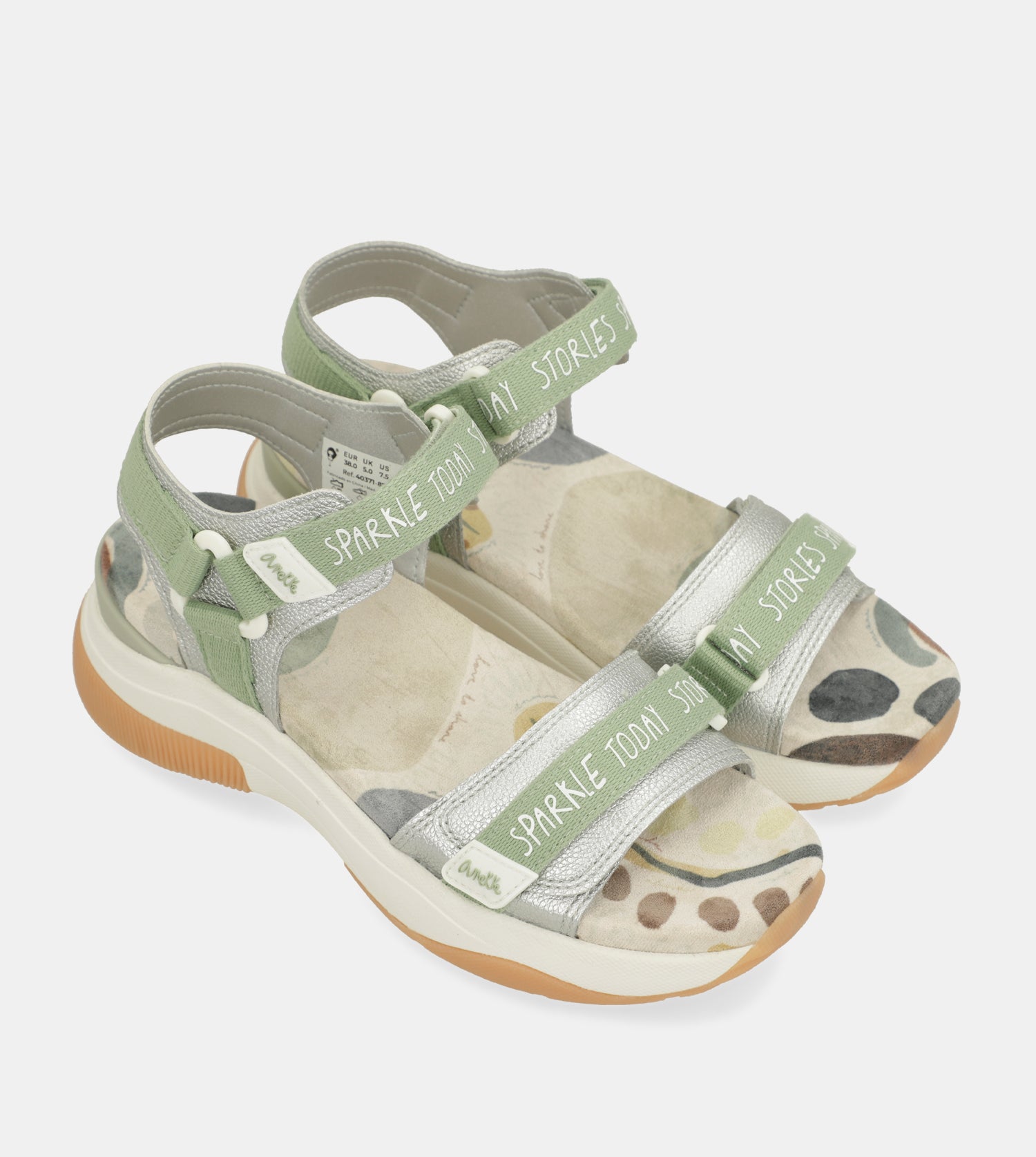 Green sports sandals