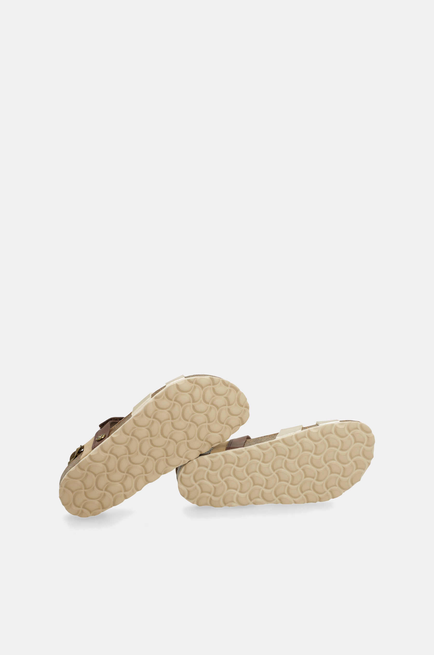 Gold and brown sandals