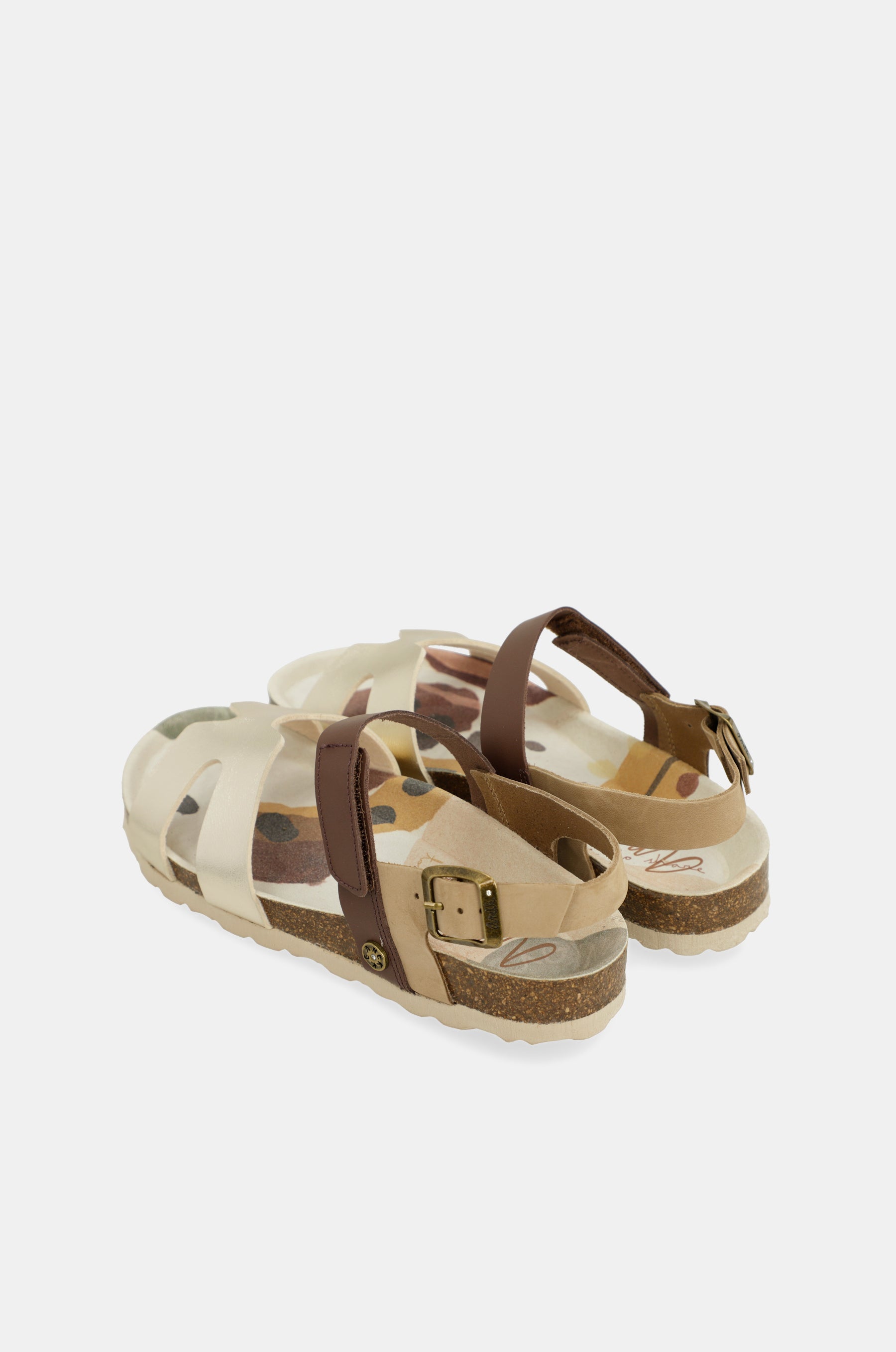 Gold and brown sandals