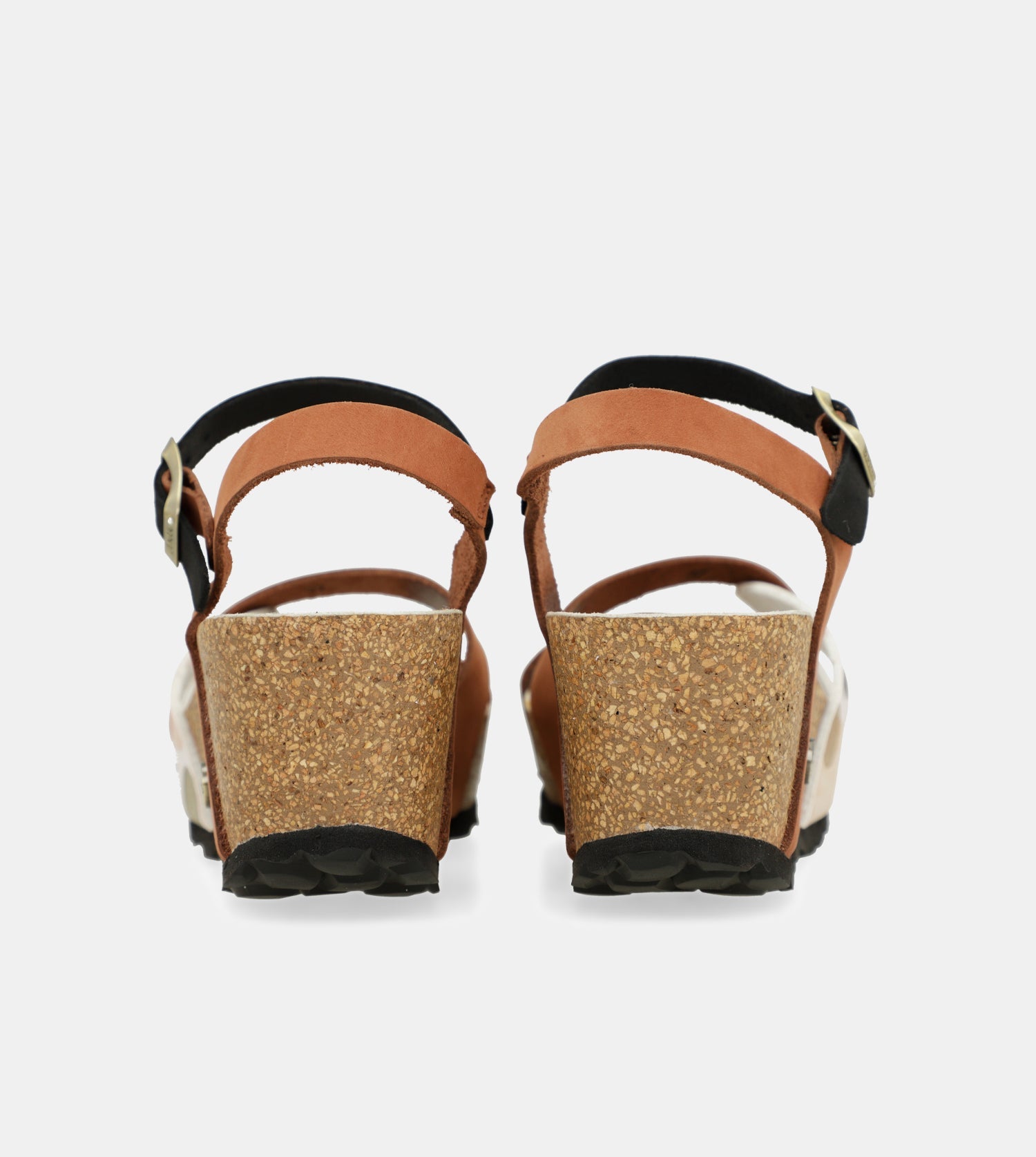 Wedge sandals bio leather straps