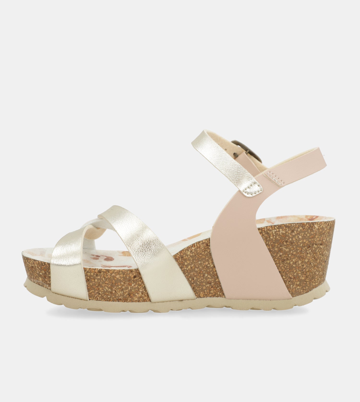 Wedge sandals bio white straps