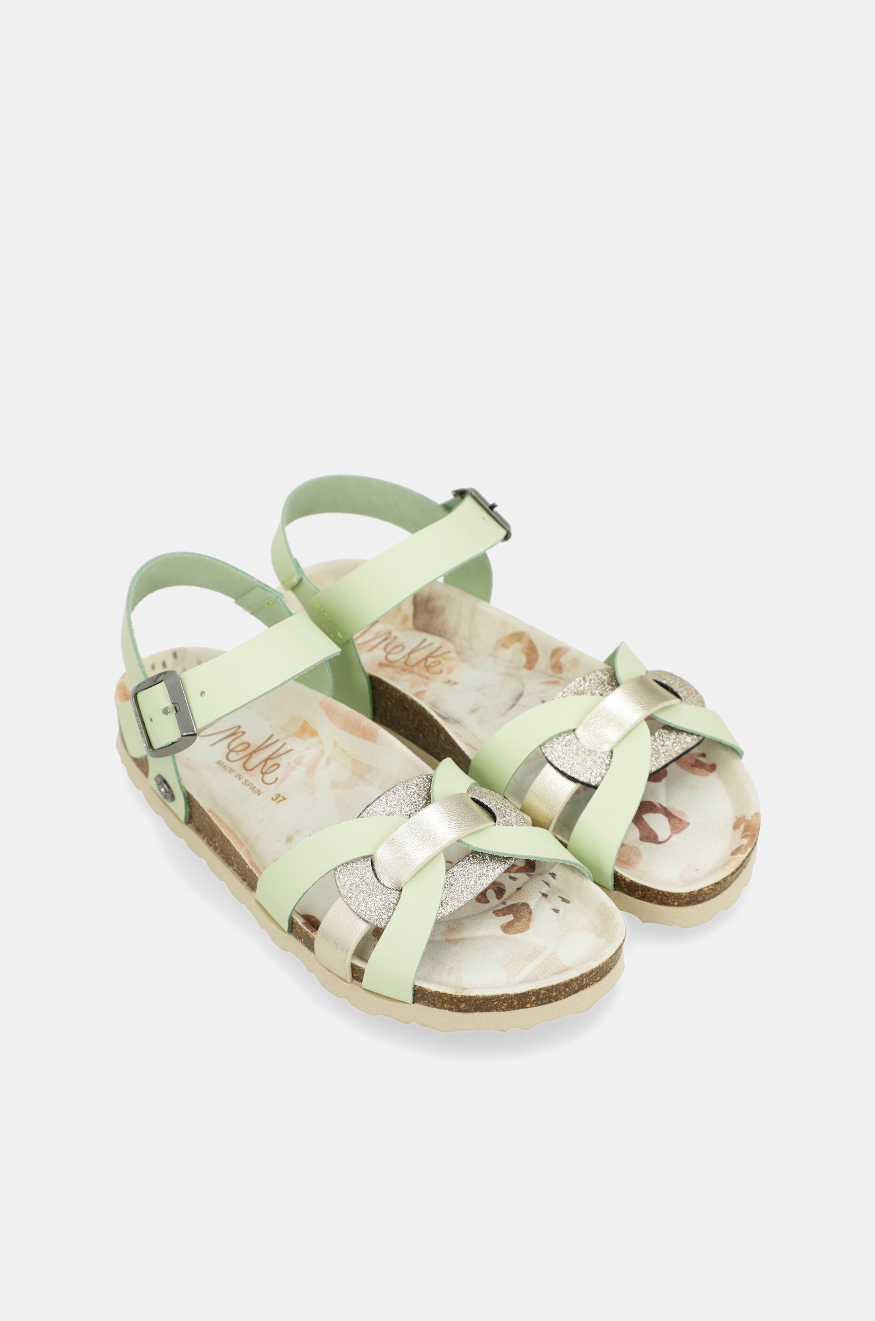 Memories green strappy sandals