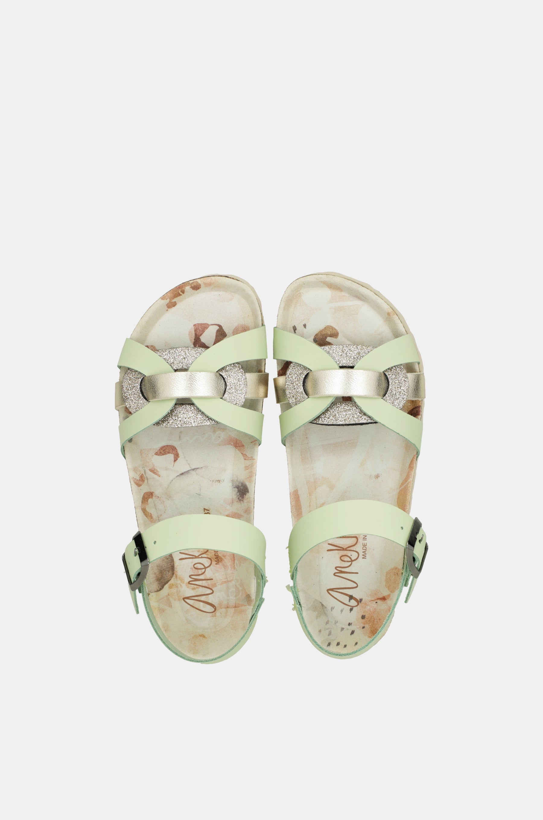 Memories green strappy sandals