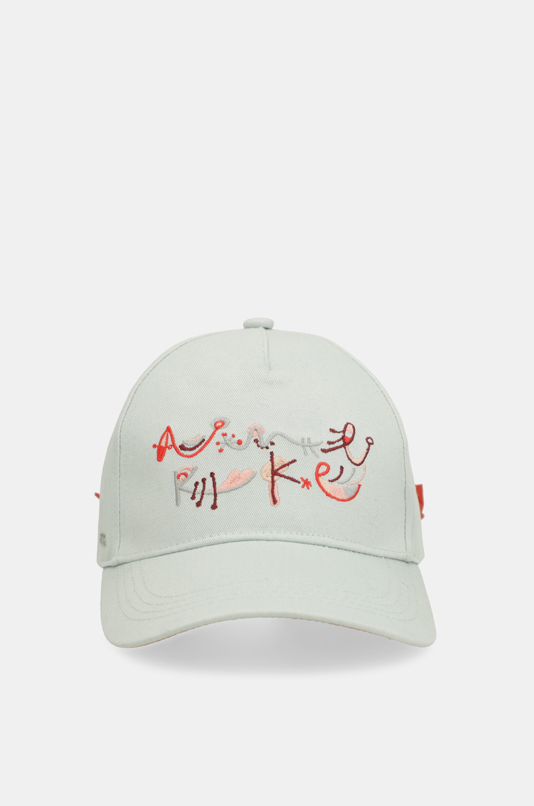 Green cap with red bow