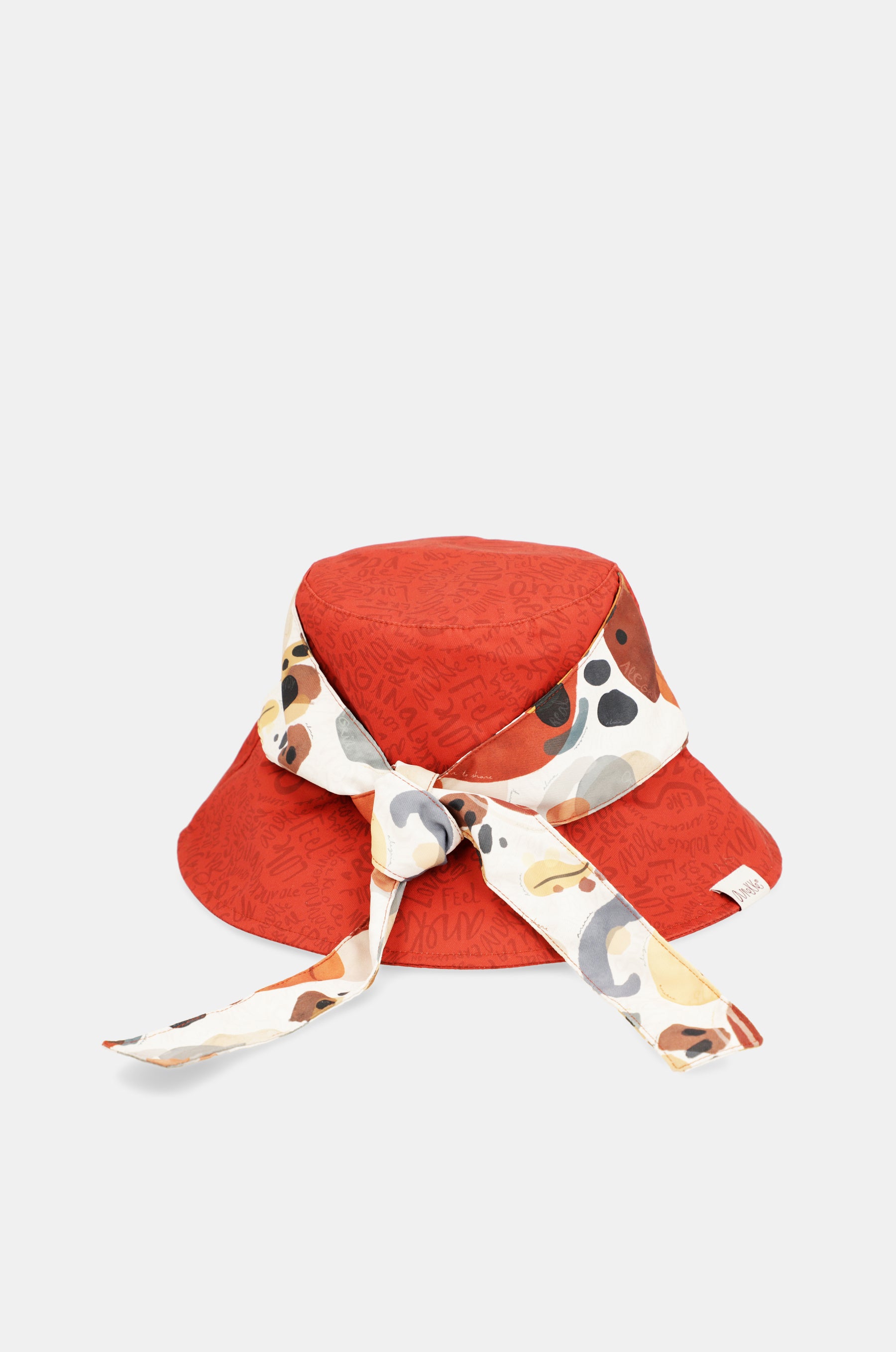 Red bucket hat