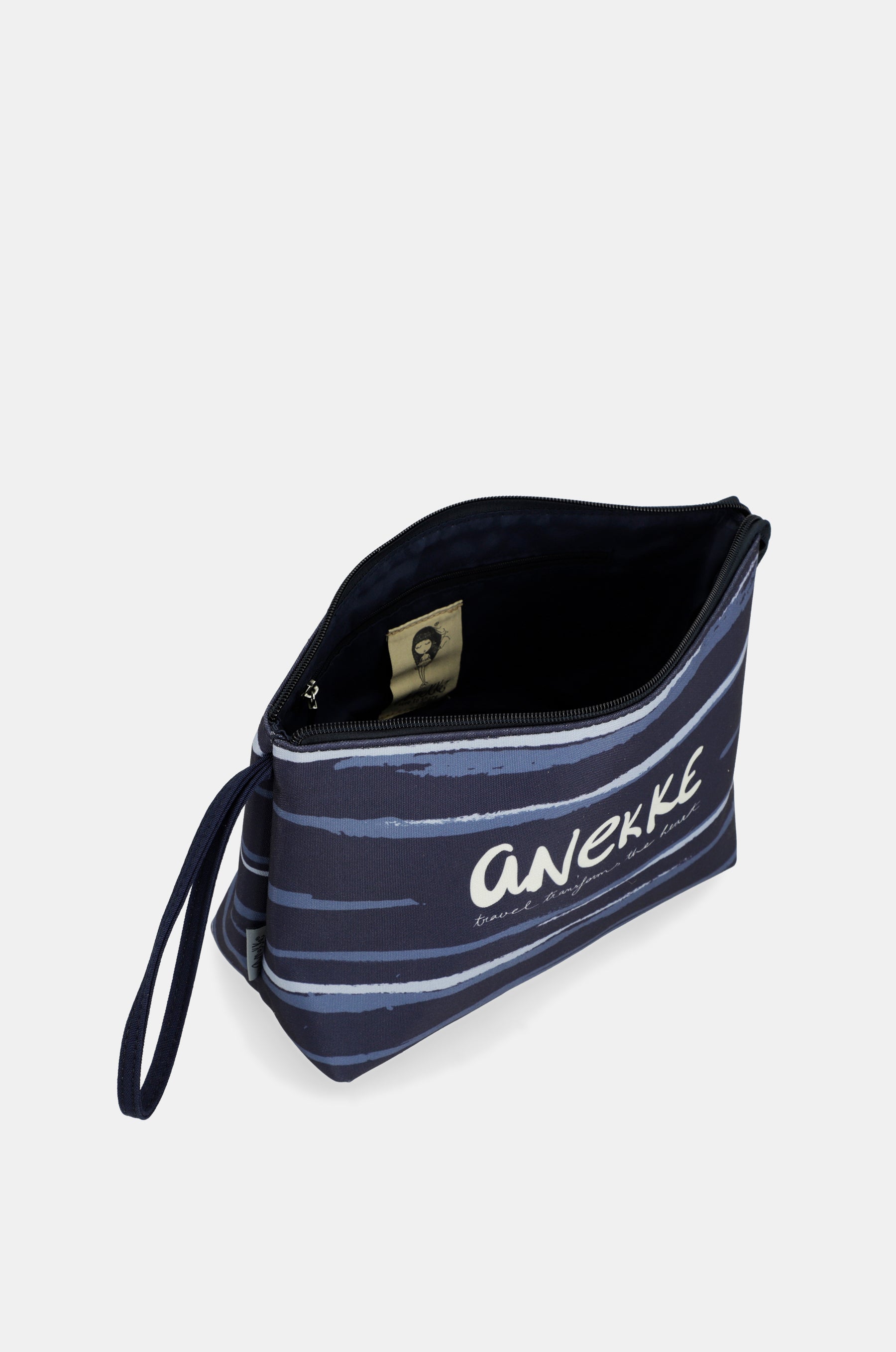 Large blue beach toiletry bag