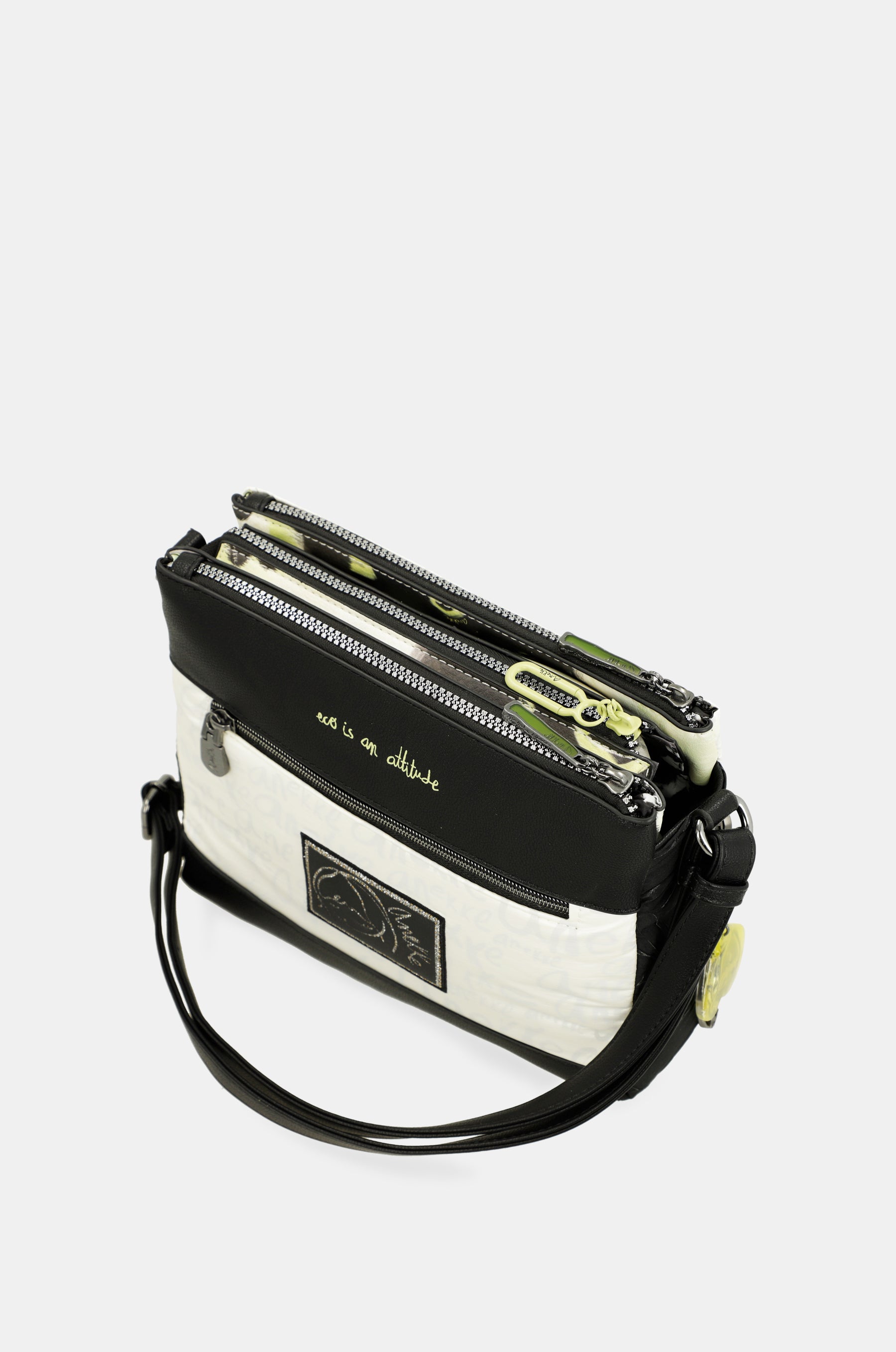 Printed crossbody bag with 3 compartments Nature Towanda