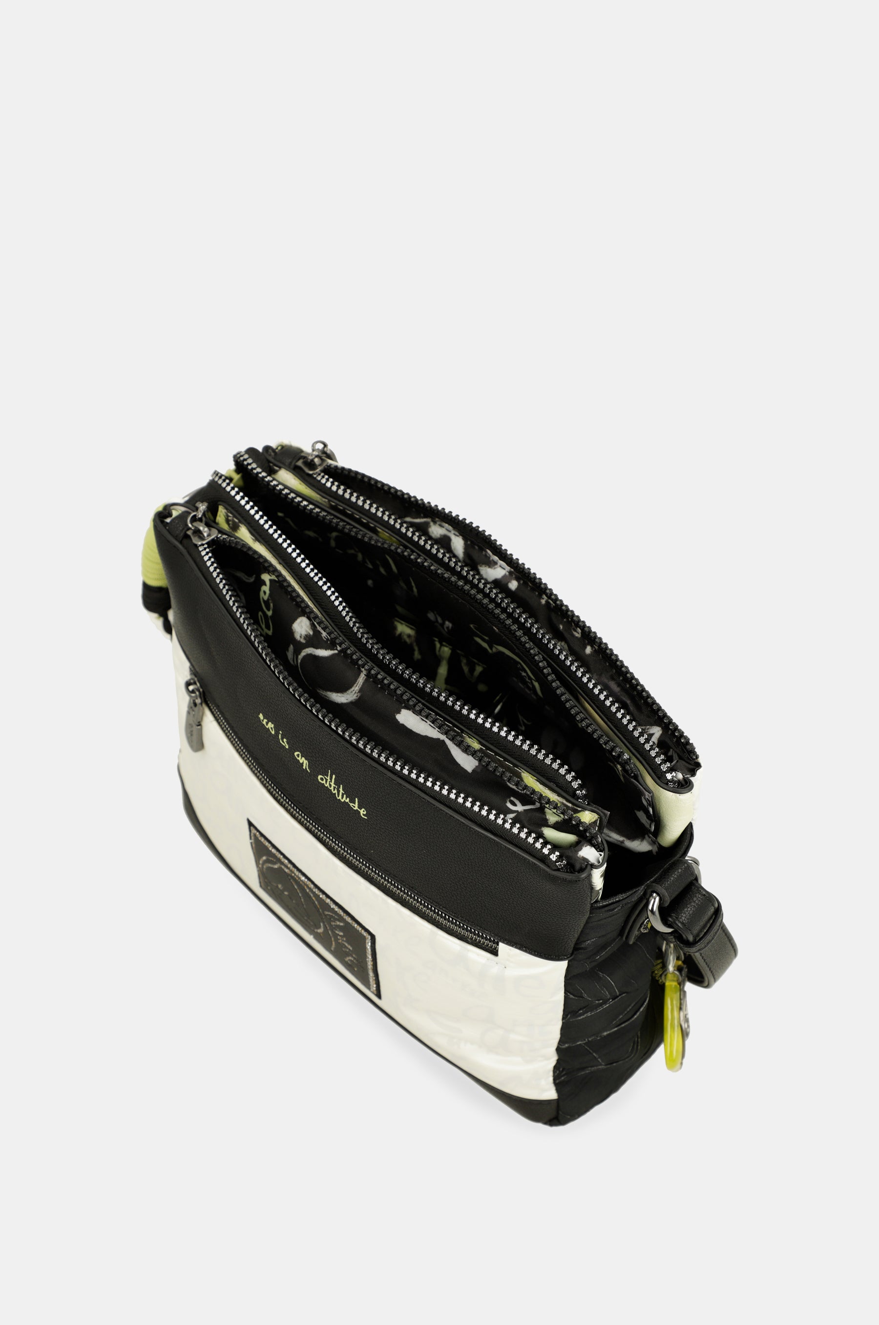 Printed crossbody bag with 3 compartments Nature Towanda